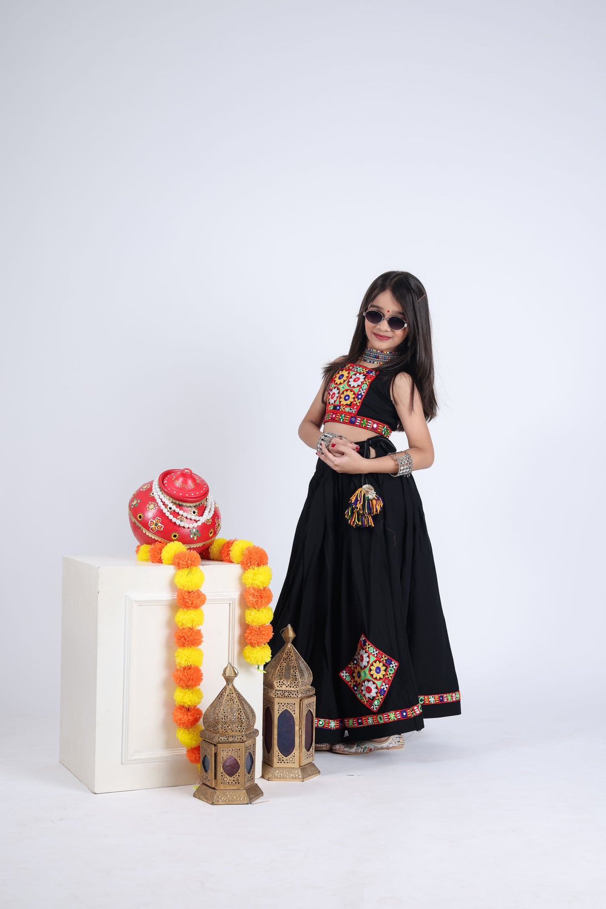 Rayon Kids Navratri Lehenga With Blouse