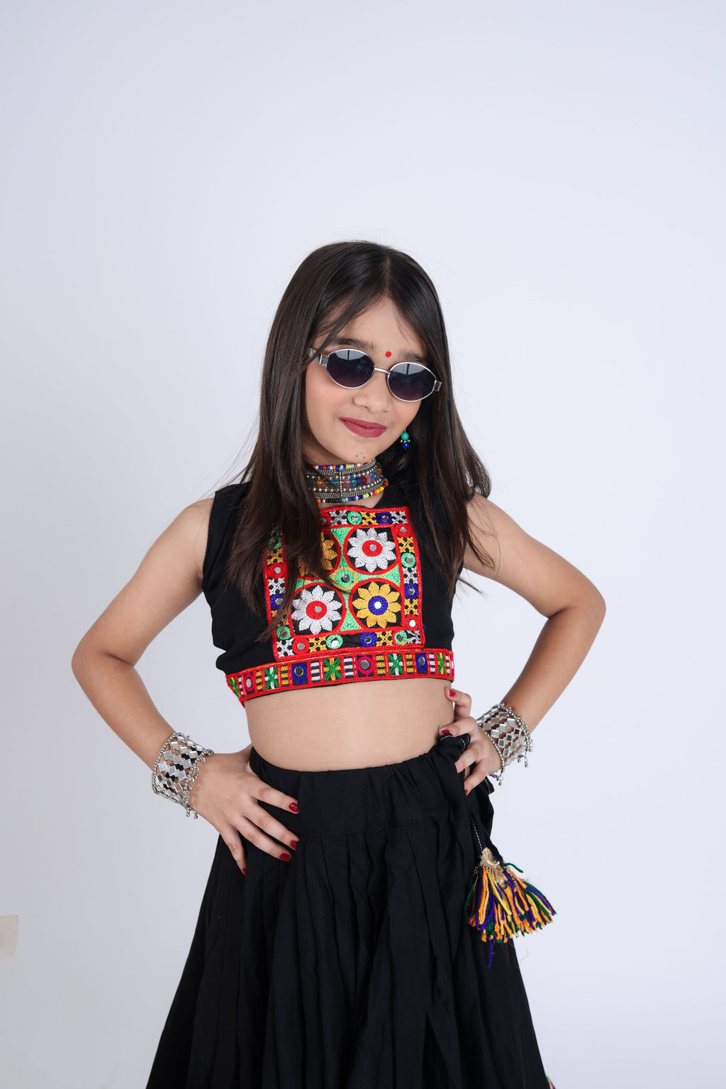 Rayon Kids Navratri Lehenga With Blouse