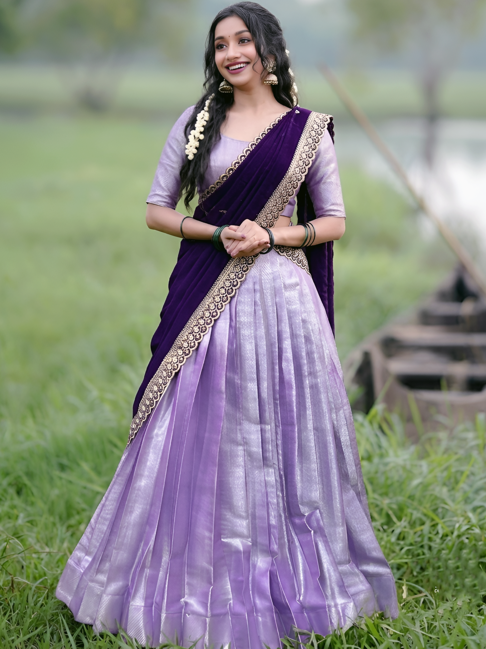 Jacquard Silk Weaving Lehenga With Dupatta