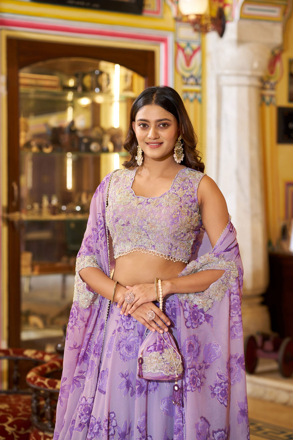 Chocolate Crush Thread Embroidered Lehenga With Dupatta