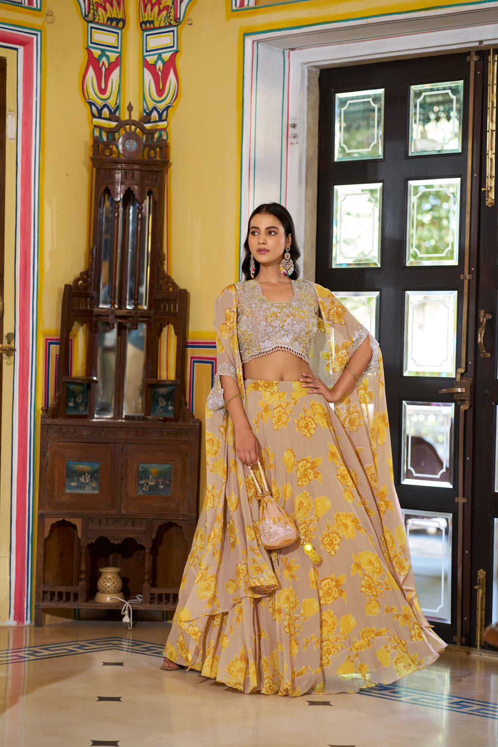 Chocolate Crush Thread Embroidered Lehenga With Dupatta