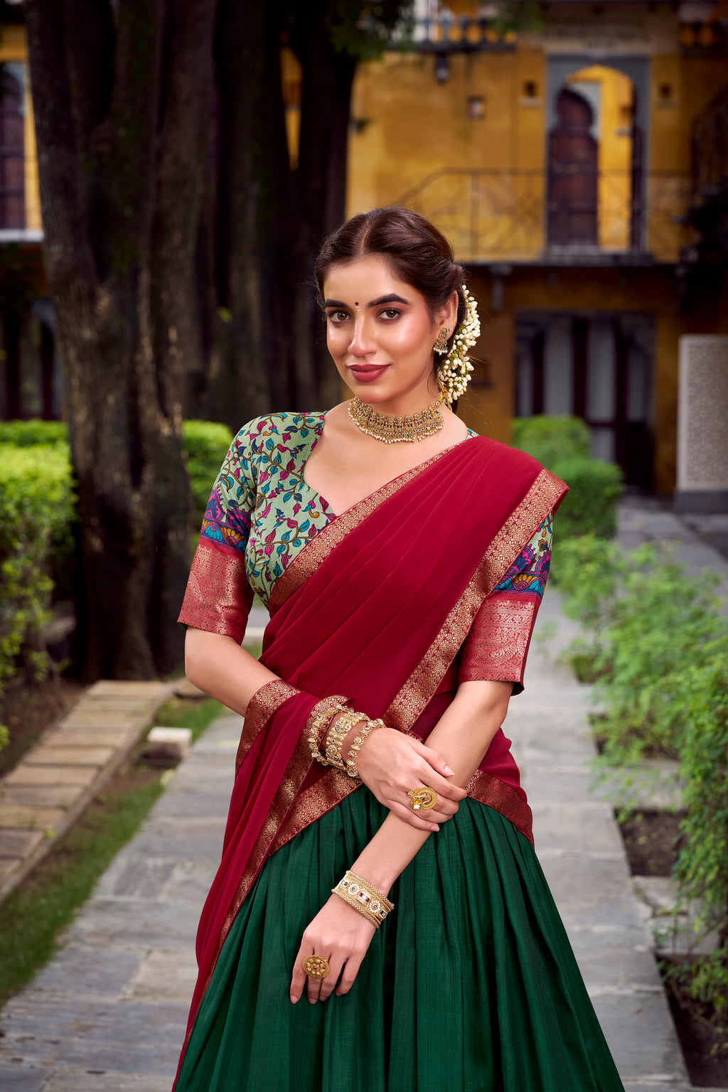 Astha Silk Zari Weaving Lehenga With Dupatta