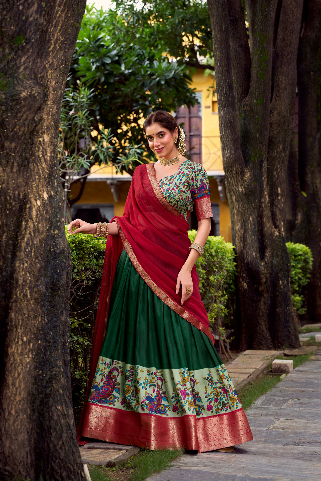 Astha Silk Zari Weaving Lehenga With Dupatta