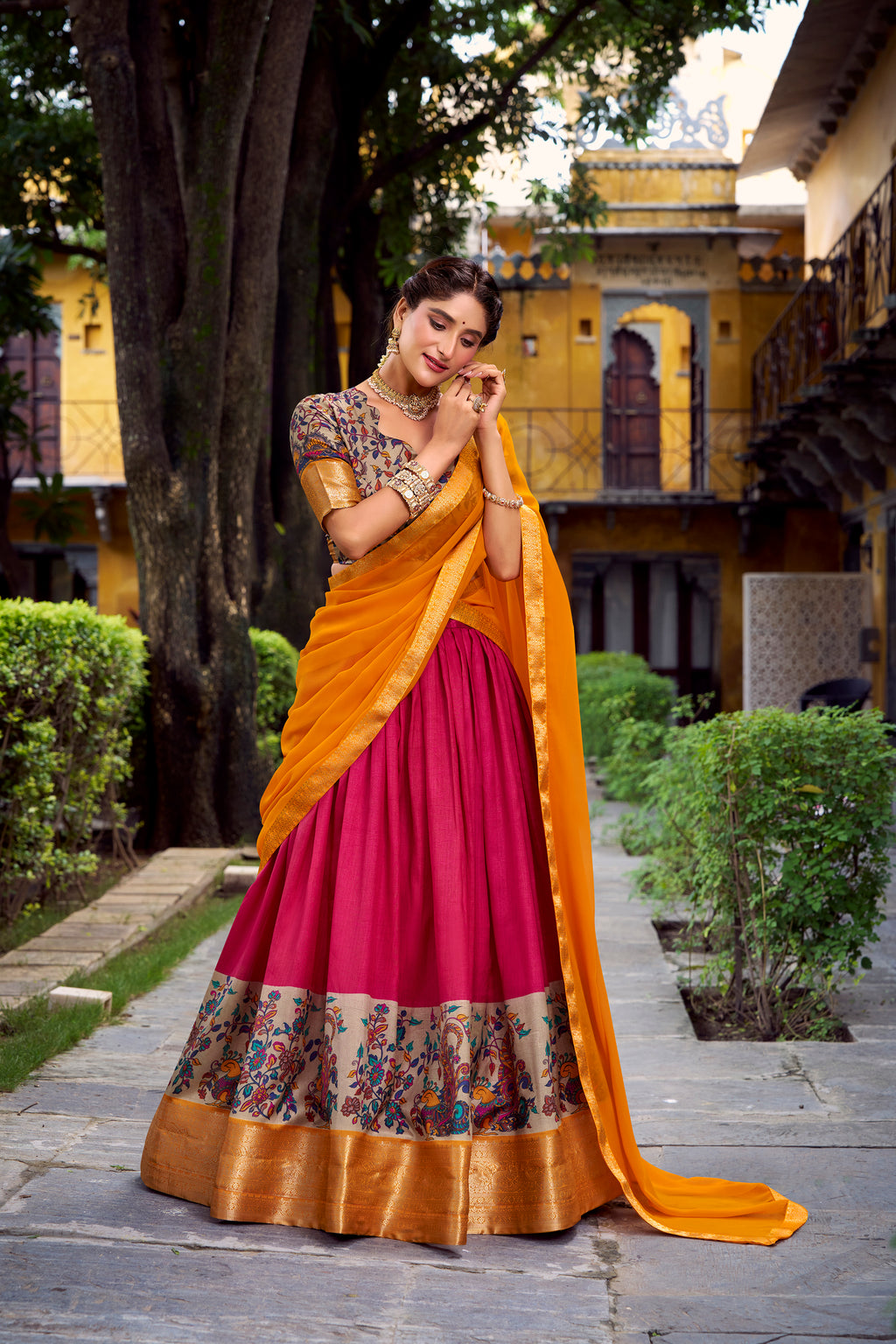 Astha Silk Zari Weaving Lehenga With Dupatta