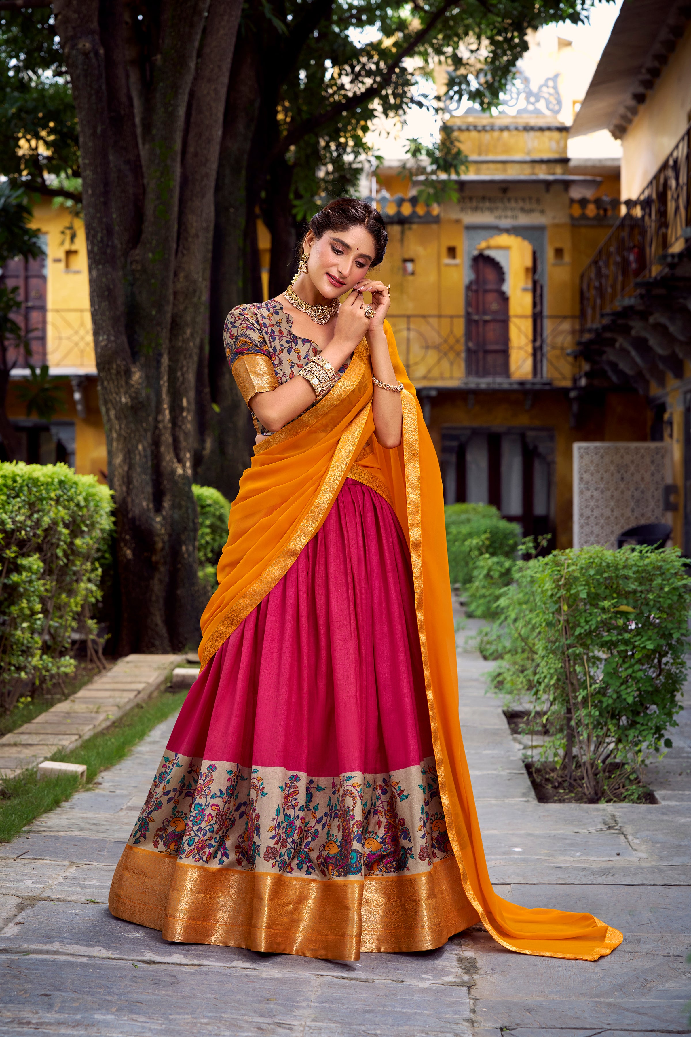 Astha Silk Zari Weaving Lehenga With Dupatta