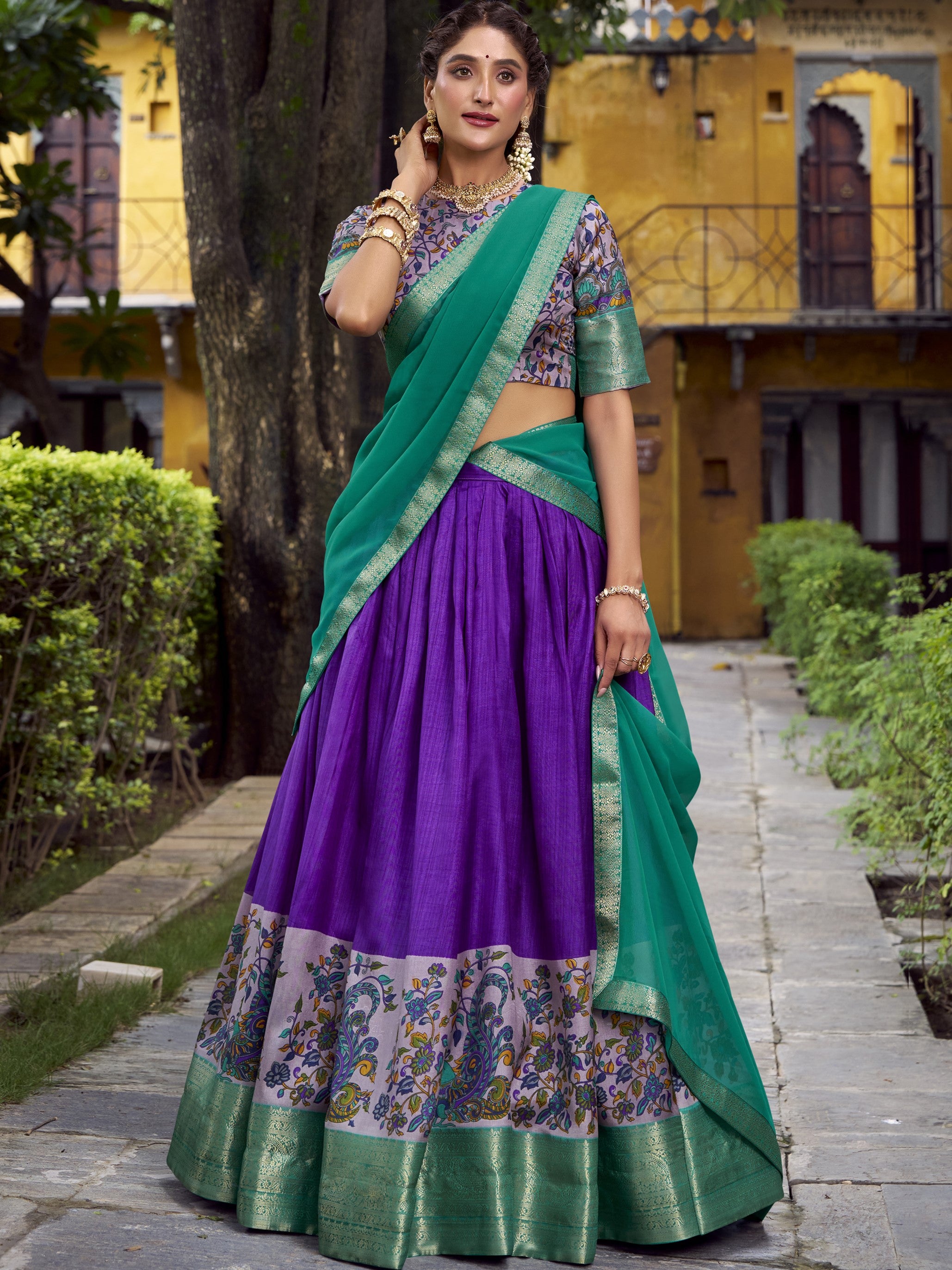 Astha Silk Zari Weaving Lehenga With Dupatta