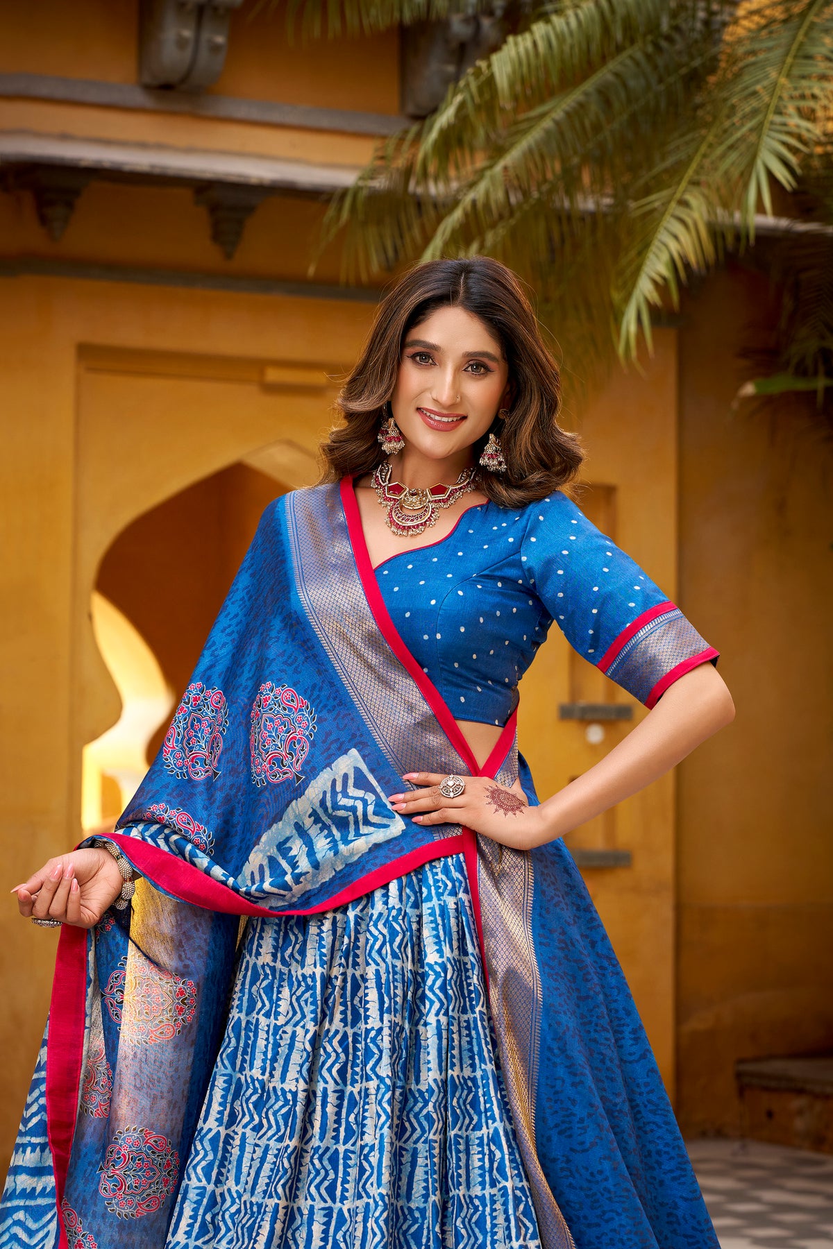 Dola Silk Printed Lehenga With Dupatta