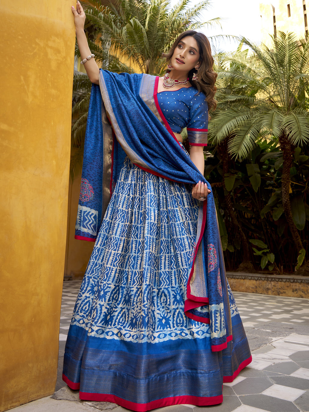 Dola Silk Printed Lehenga With Dupatta