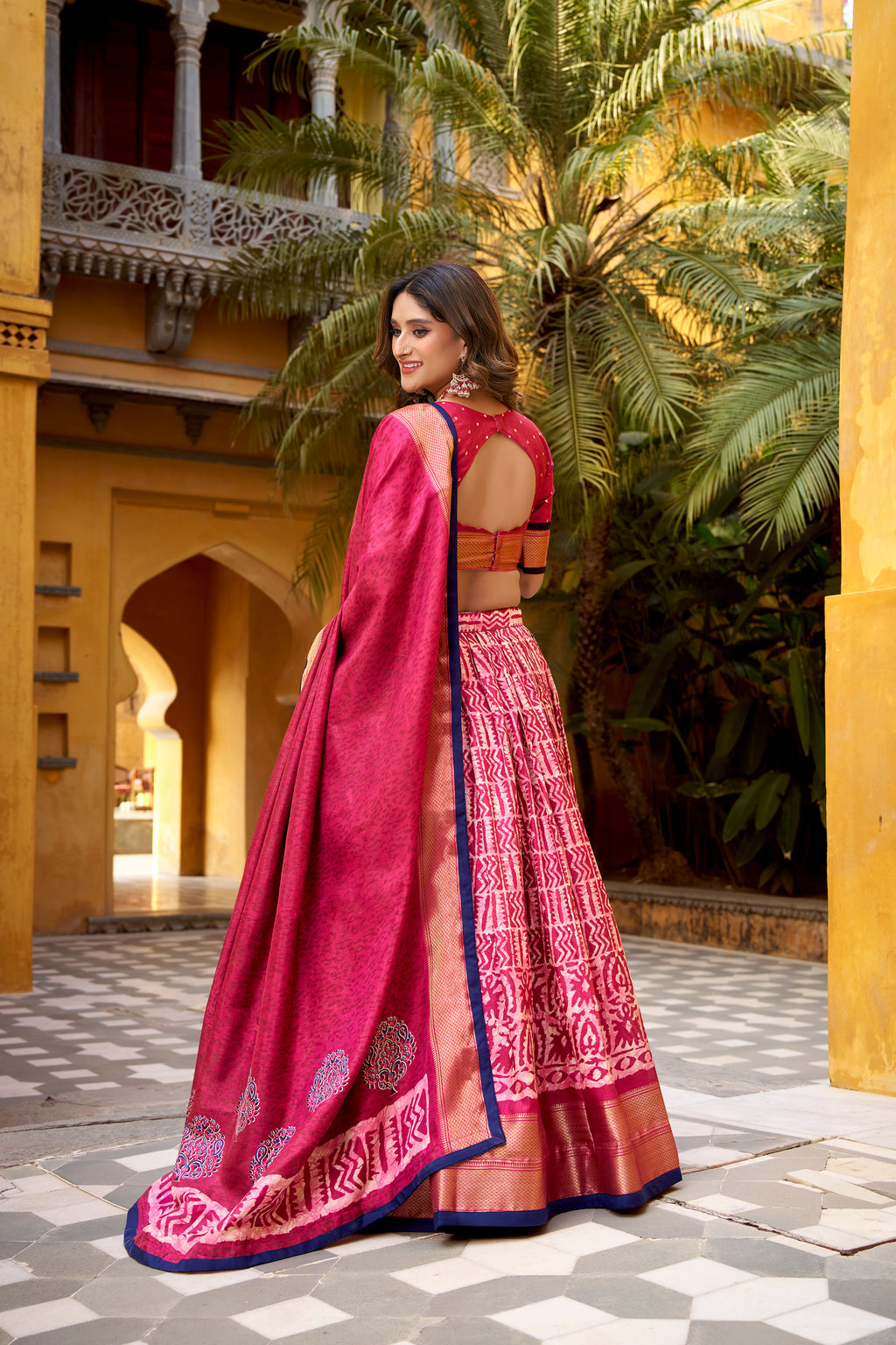 Dola Silk Printed Lehenga With Dupatta