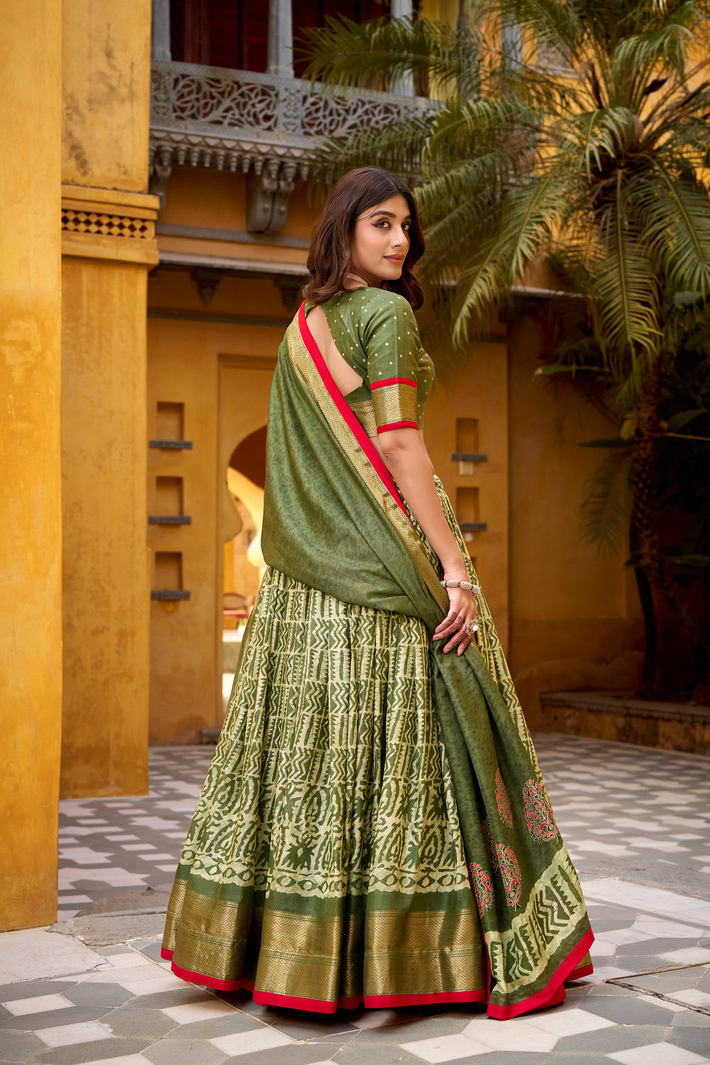 Dola Silk Printed Lehenga With Dupatta