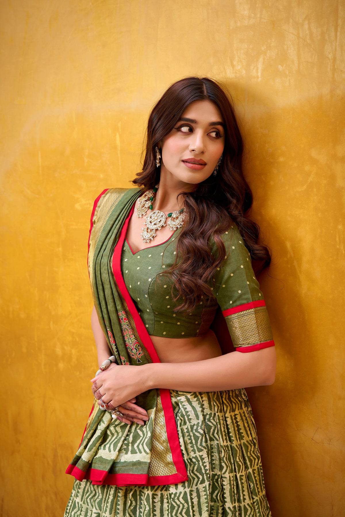 Dola Silk Printed Lehenga With Dupatta