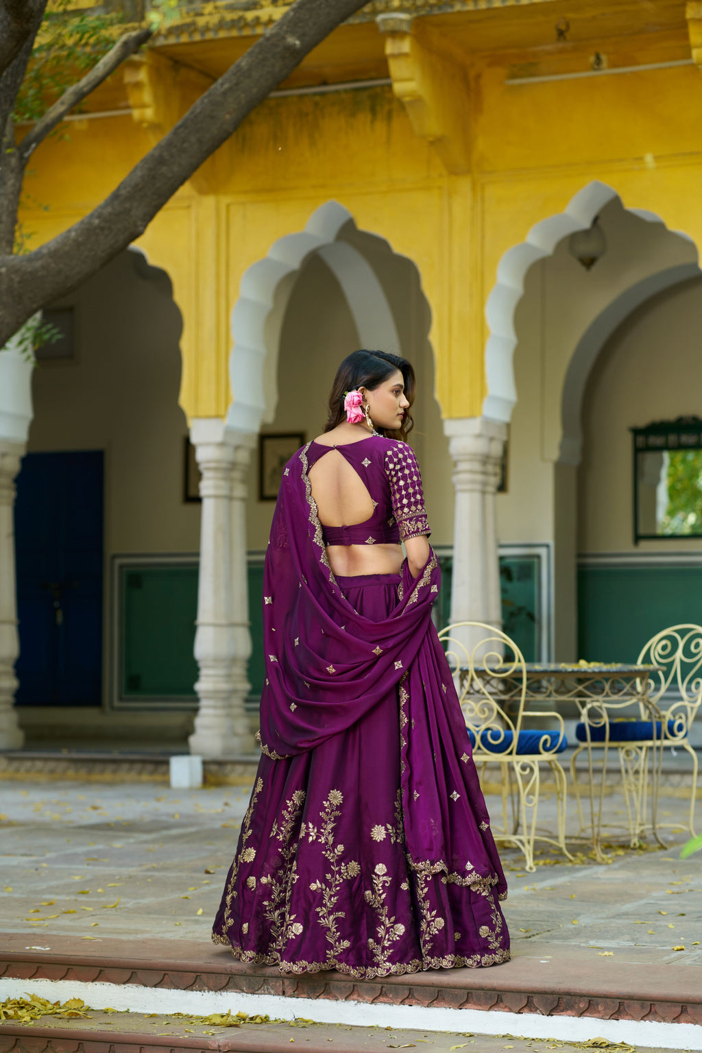 Rangoli Silk Thread Embroidered Lehenga With Dupatta