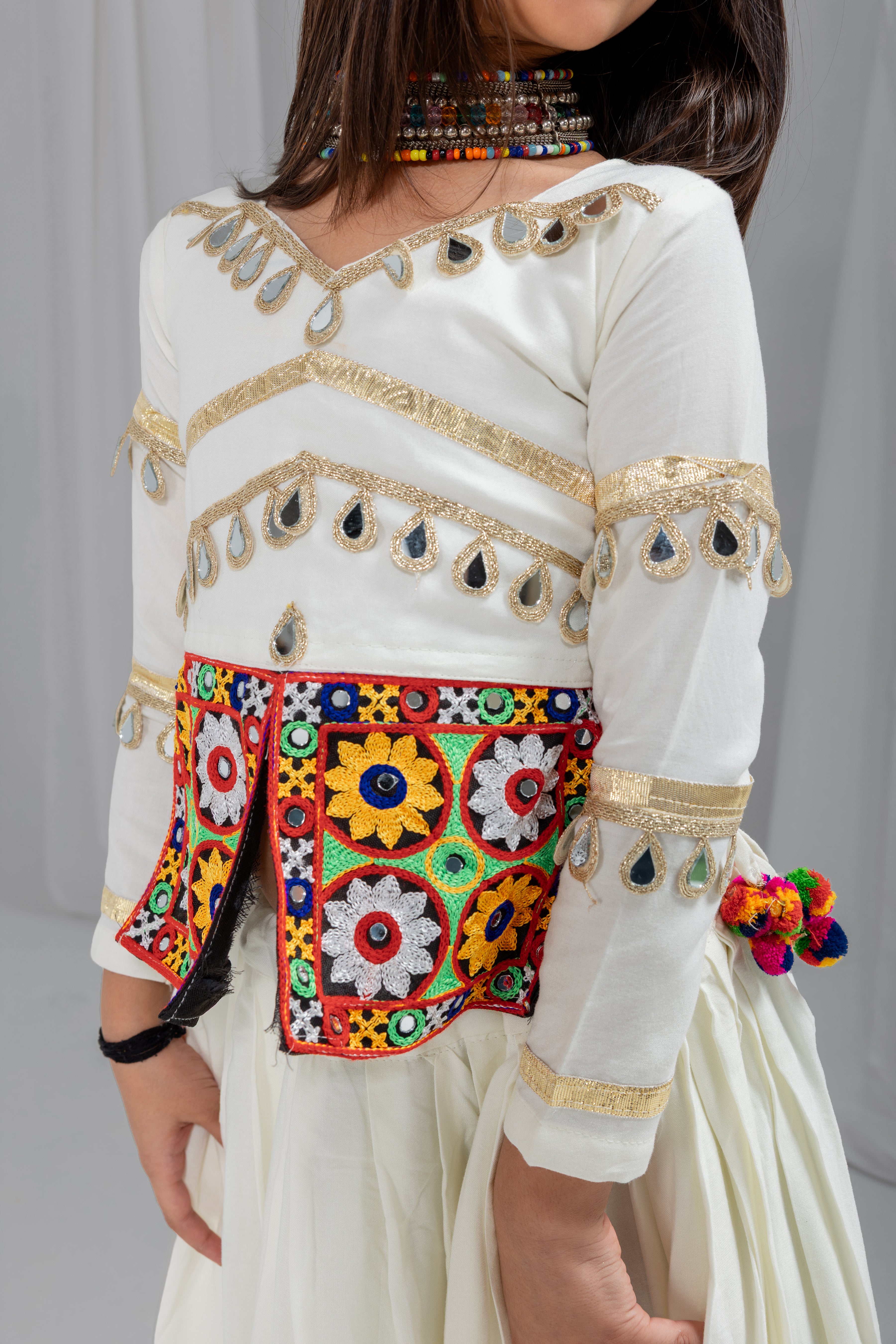 Rayon Cotton Kids Navratri Lehenga With Blouse