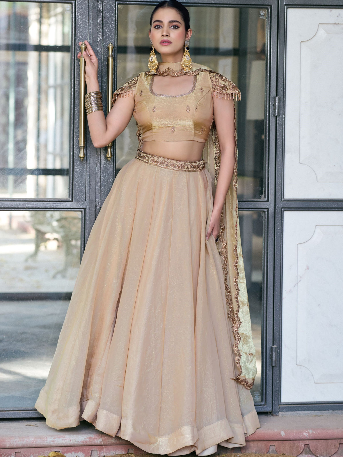 Fendy Silk Thread Embroidered Lehenga With Dupatta