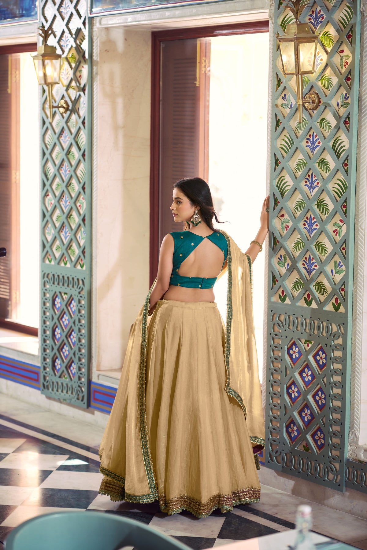 Fendy Silk Thread Embroidered Lehenga With Dupatta
