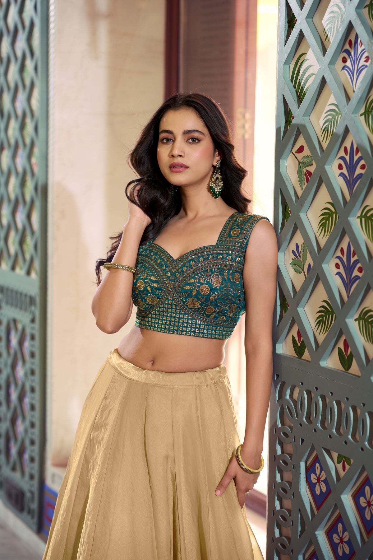 Fendy Silk Thread Embroidered Lehenga With Dupatta