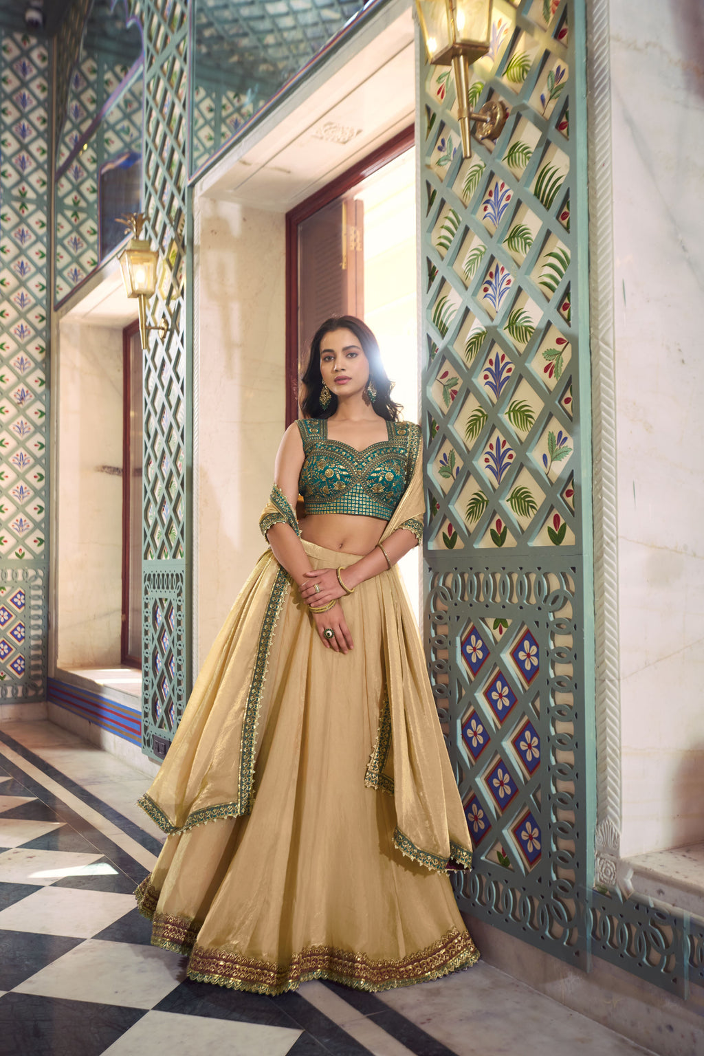 Fendy Silk Thread Embroidered Lehenga With Dupatta