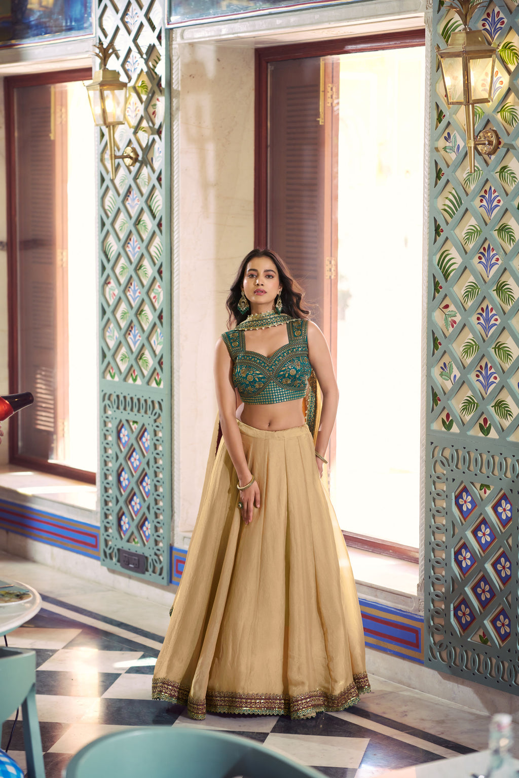 Fendy Silk Thread Embroidered Lehenga With Dupatta