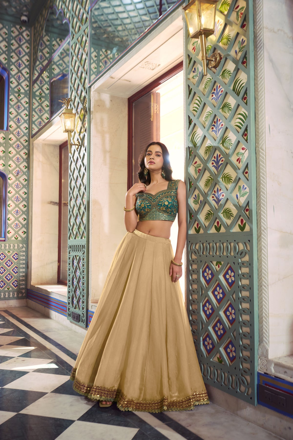 Fendy Silk Thread Embroidered Lehenga With Dupatta