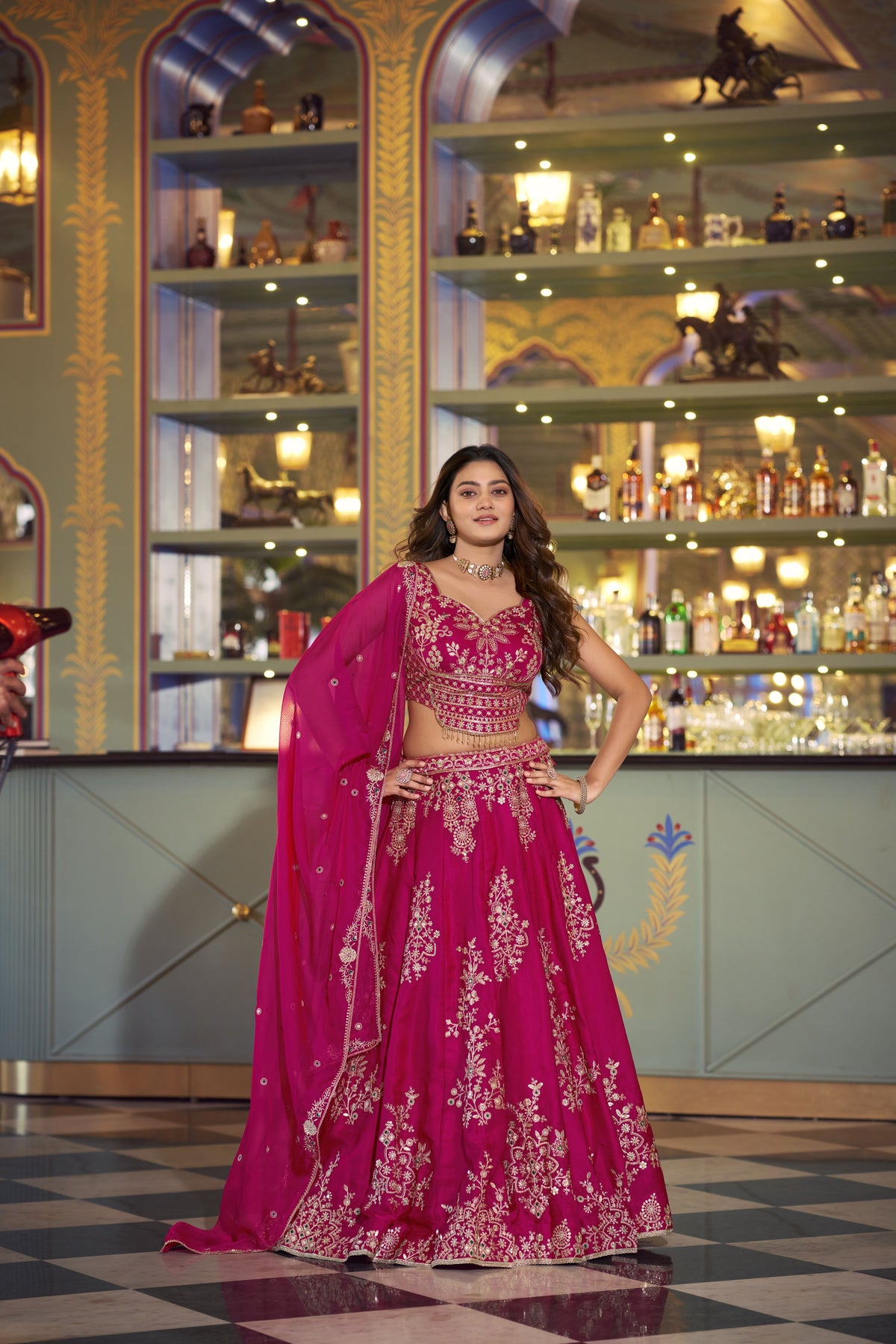 Naysha Thread Embroidered Lehenga With Dupatta