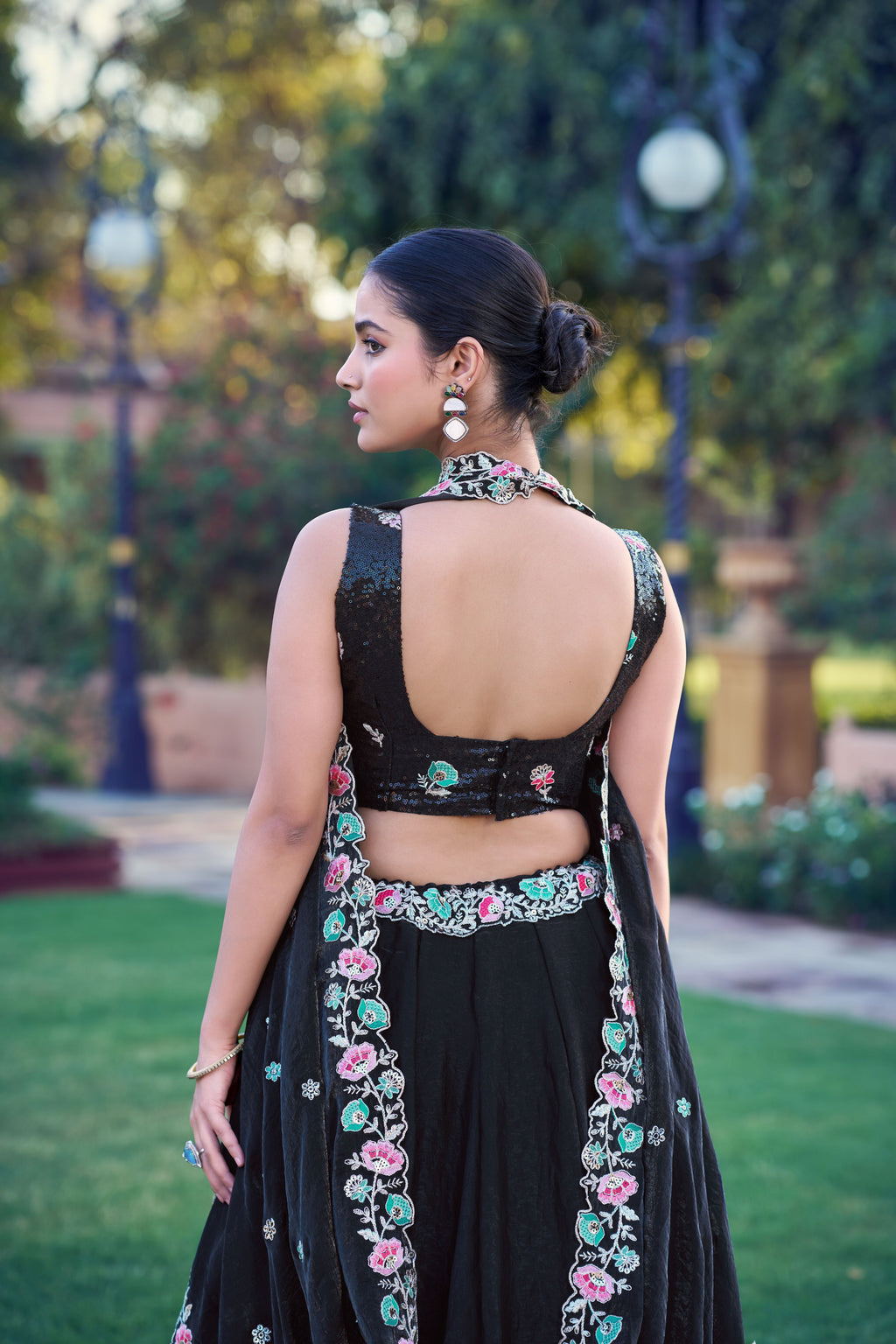 Fendy Silk Thread Embroidery Lehenga With Dupatta