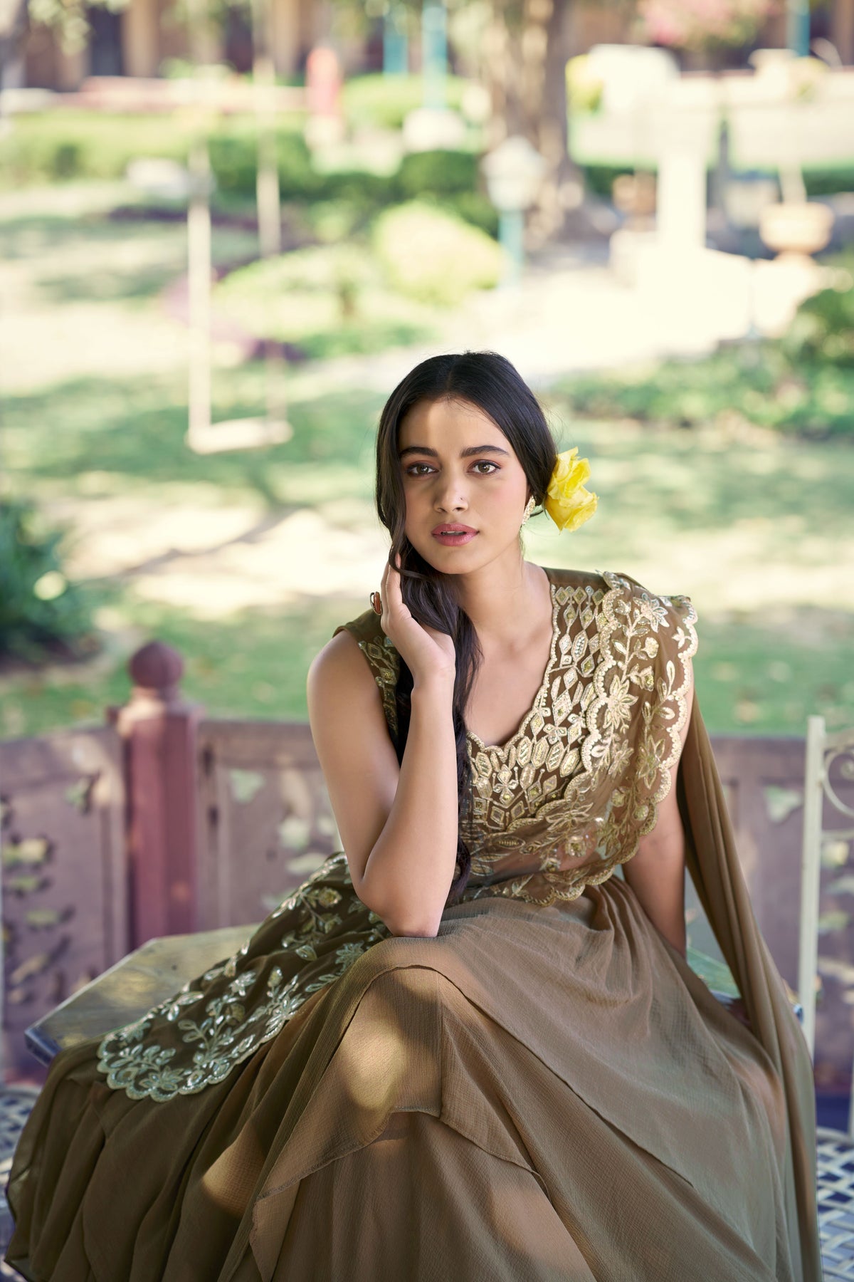 Marble Thread Work Lehenga With Dupatta