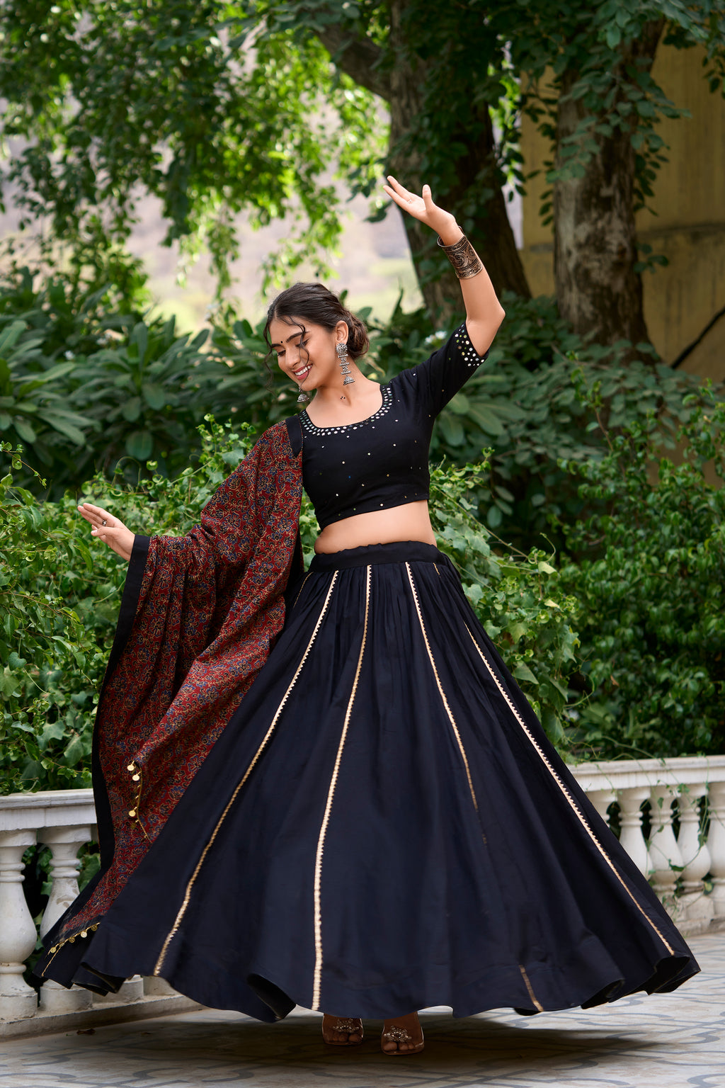 Pure Cotton Navratri Lehenga With Dupatta