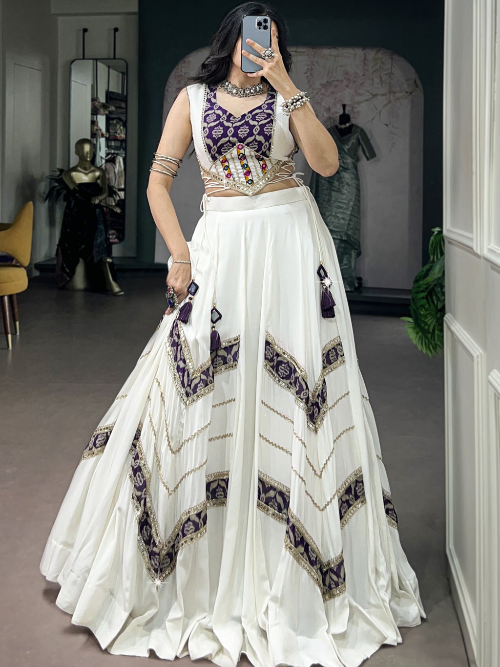 Pure Rayon Printed Navratri Lehenga With Blouse