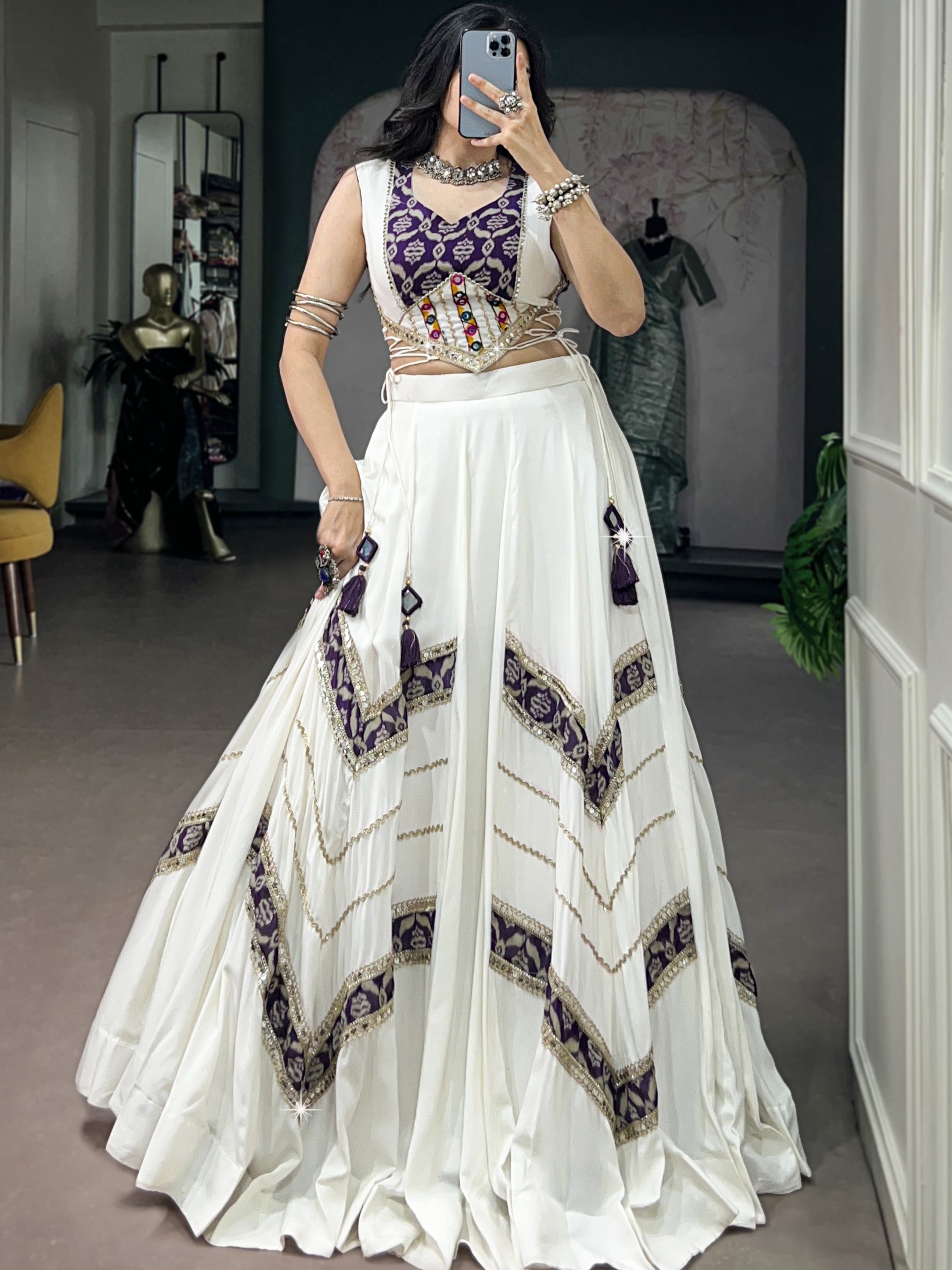 Pure Rayon Printed Navratri Lehenga With Blouse