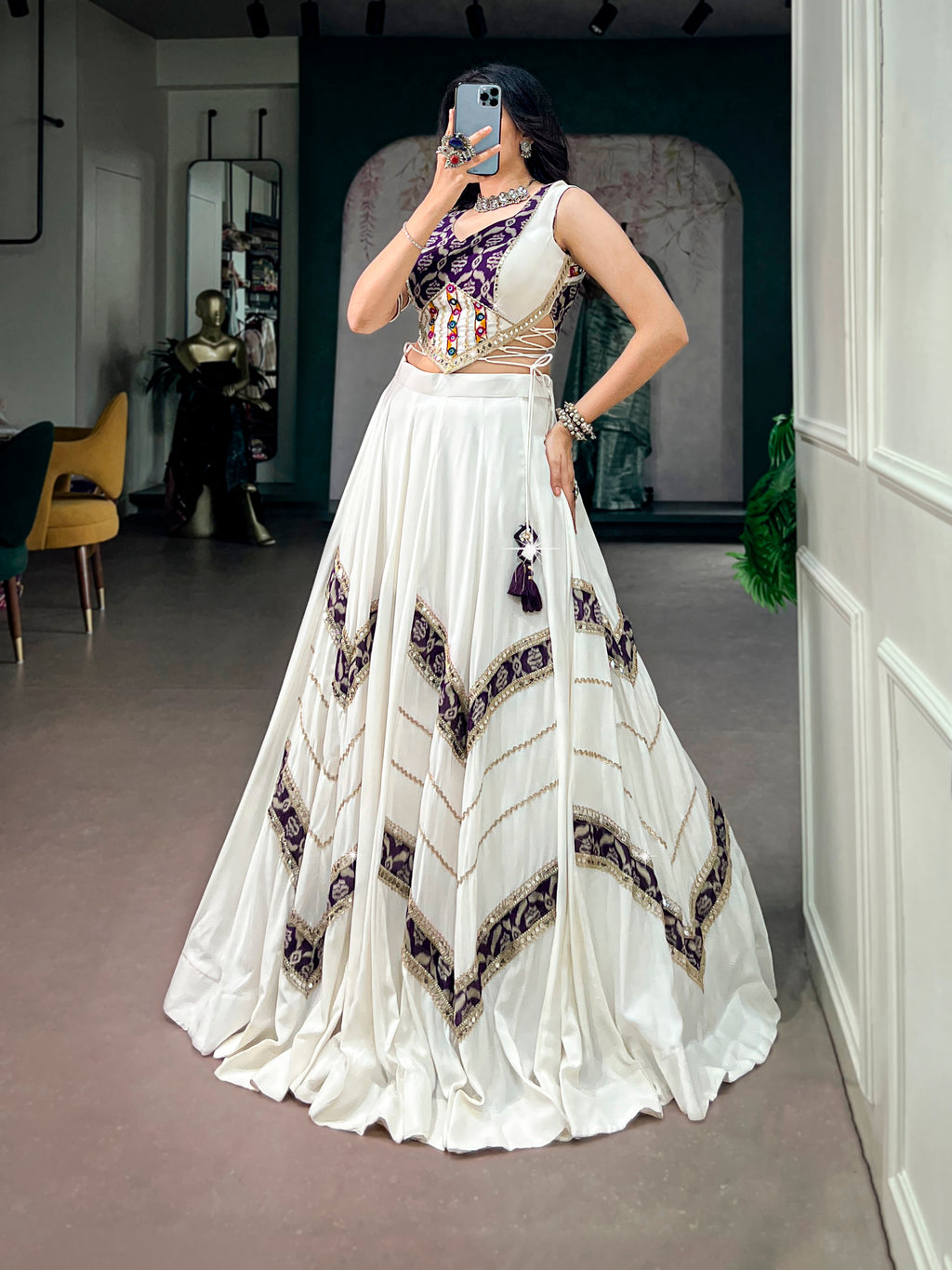 Pure Rayon Printed Navratri Lehenga With Blouse