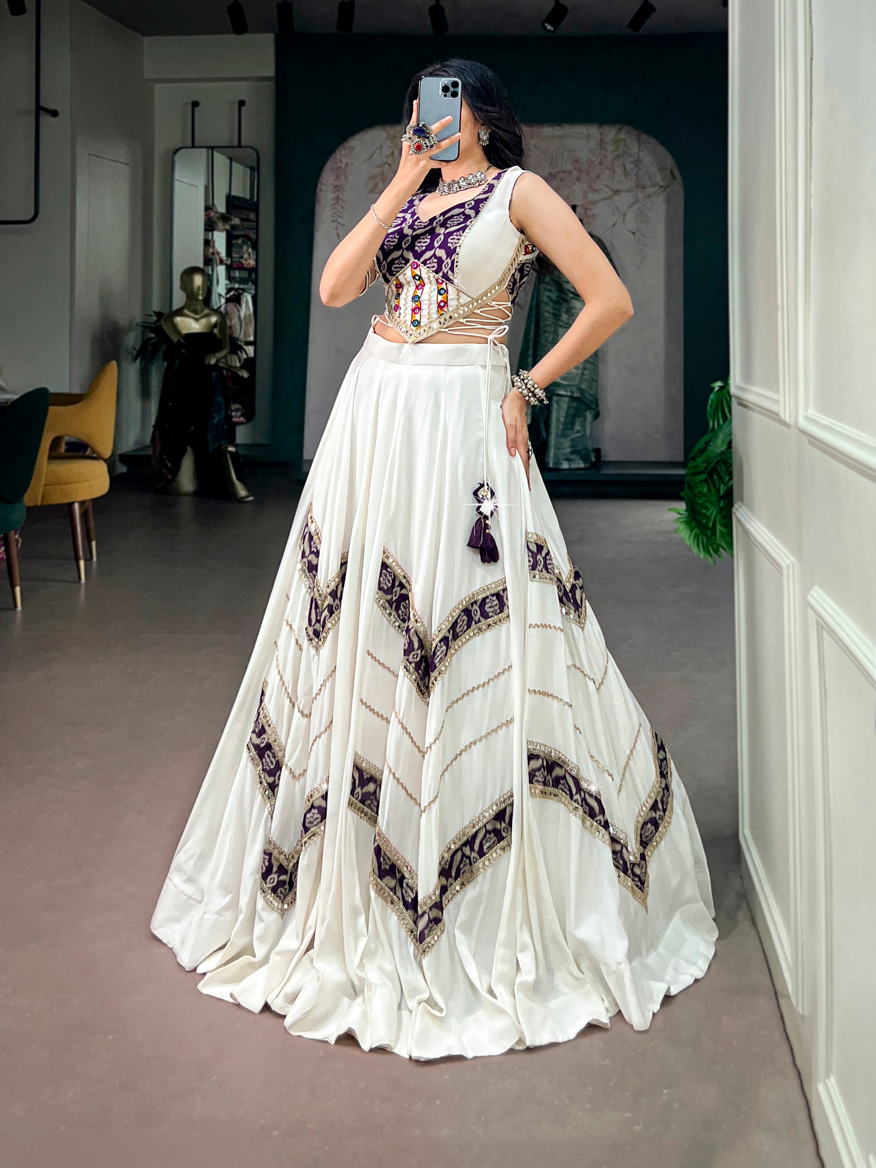 Pure Rayon Printed Navratri Lehenga With Blouse