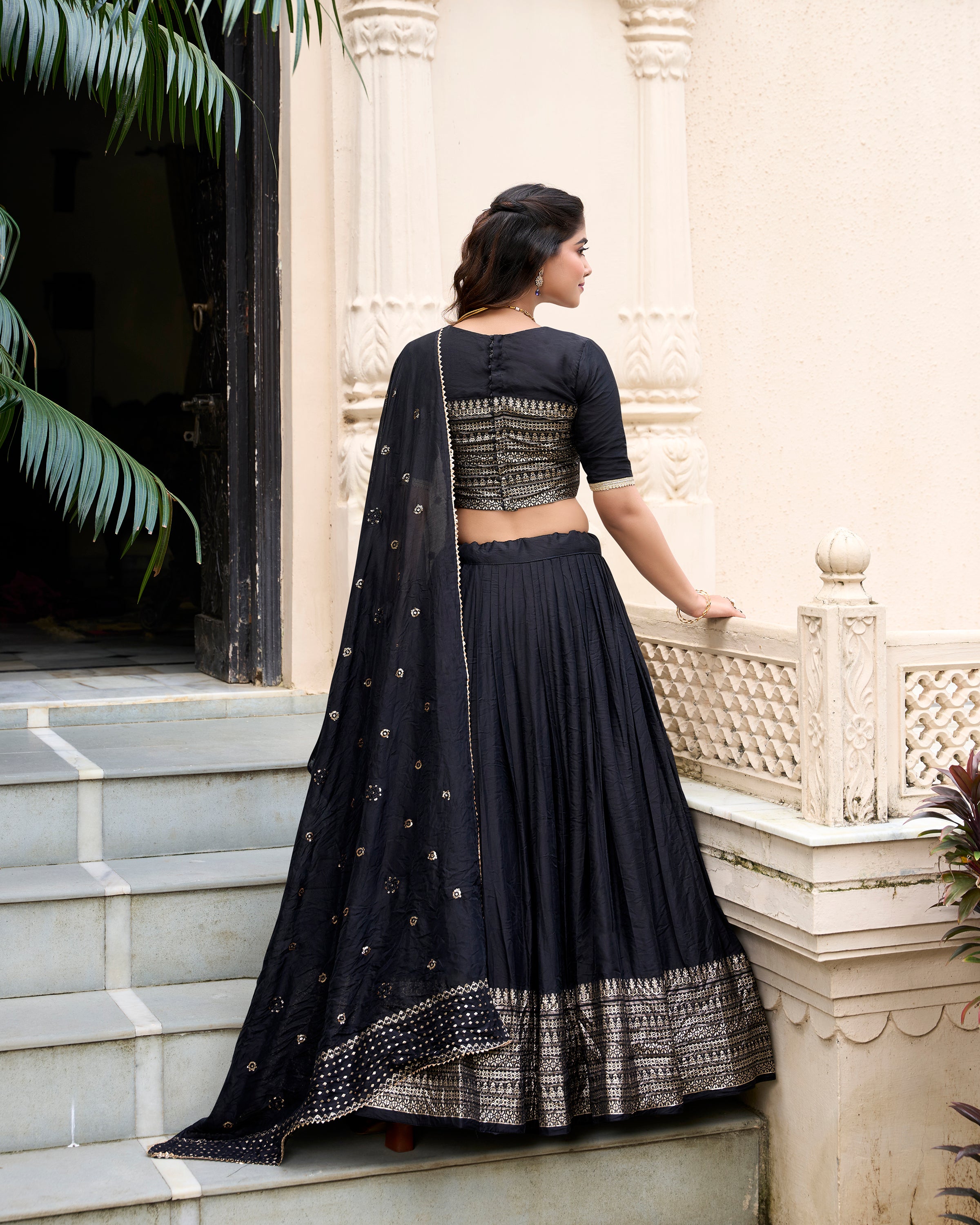 Pure Chanderi Zari Weaving Lehenga With Dupatta
