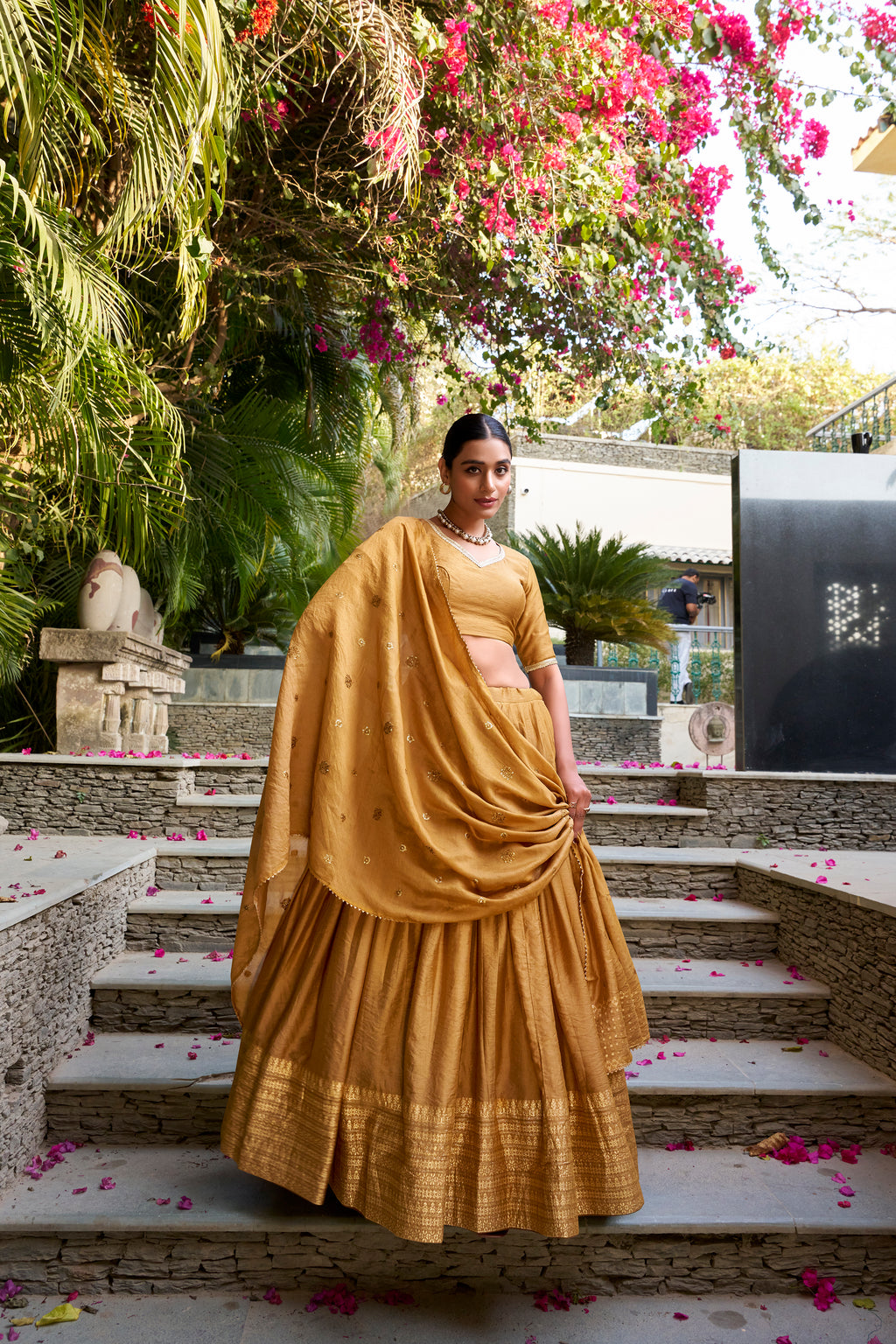 Pure Chanderi Zari Weaving Lehenga With Dupatta