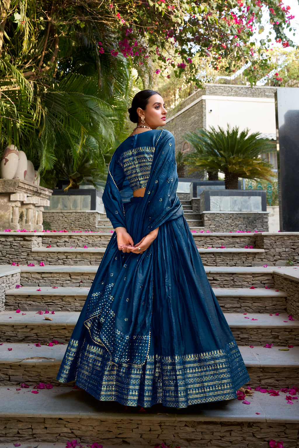 Pure Chanderi Zari Weaving Lehenga With Dupatta