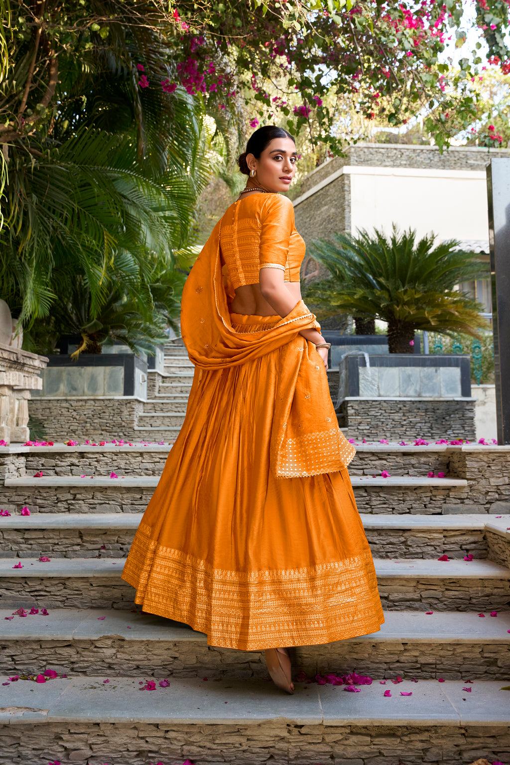Pure Chanderi Zari Weaving Lehenga With Dupatta