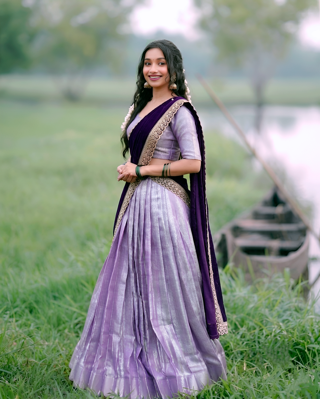 Jacquard Silk Weaving Lehenga With Dupatta