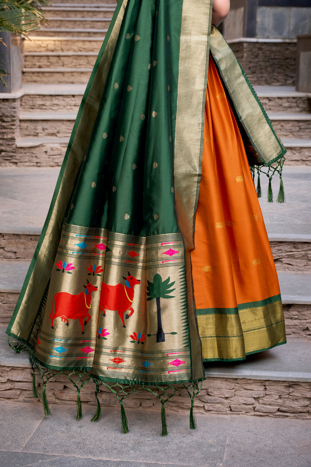 Paithani Zari Weaving Lehenga With Dupatta