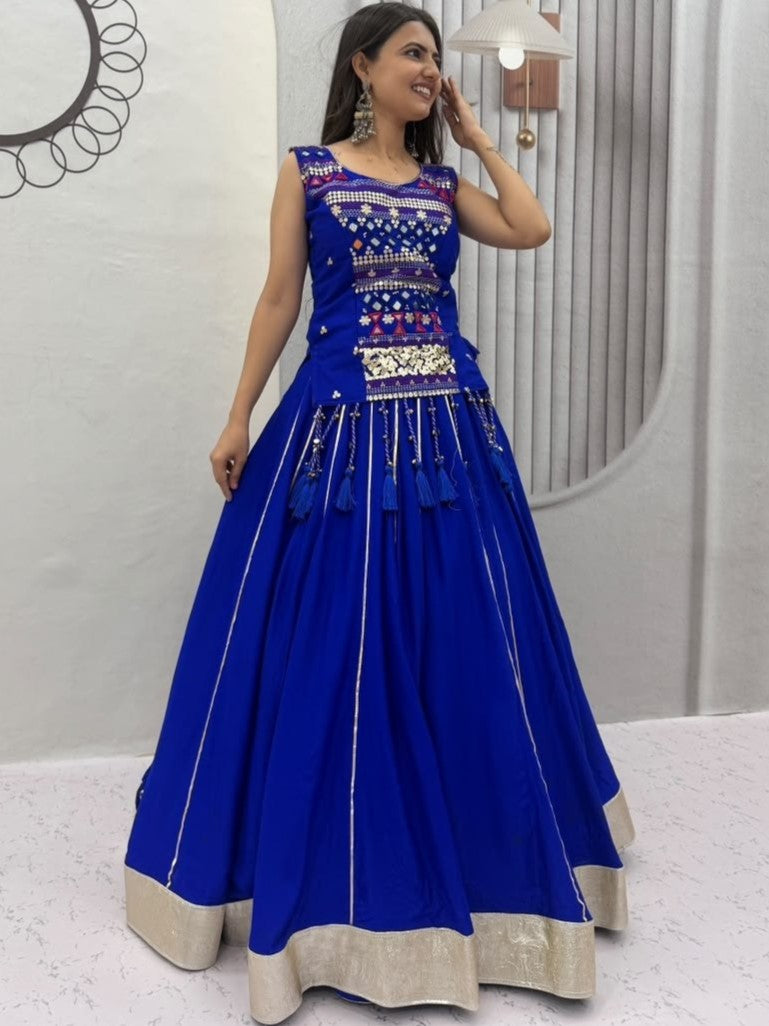 Pure Cotton Navratri Lehenga With Fency Blouse