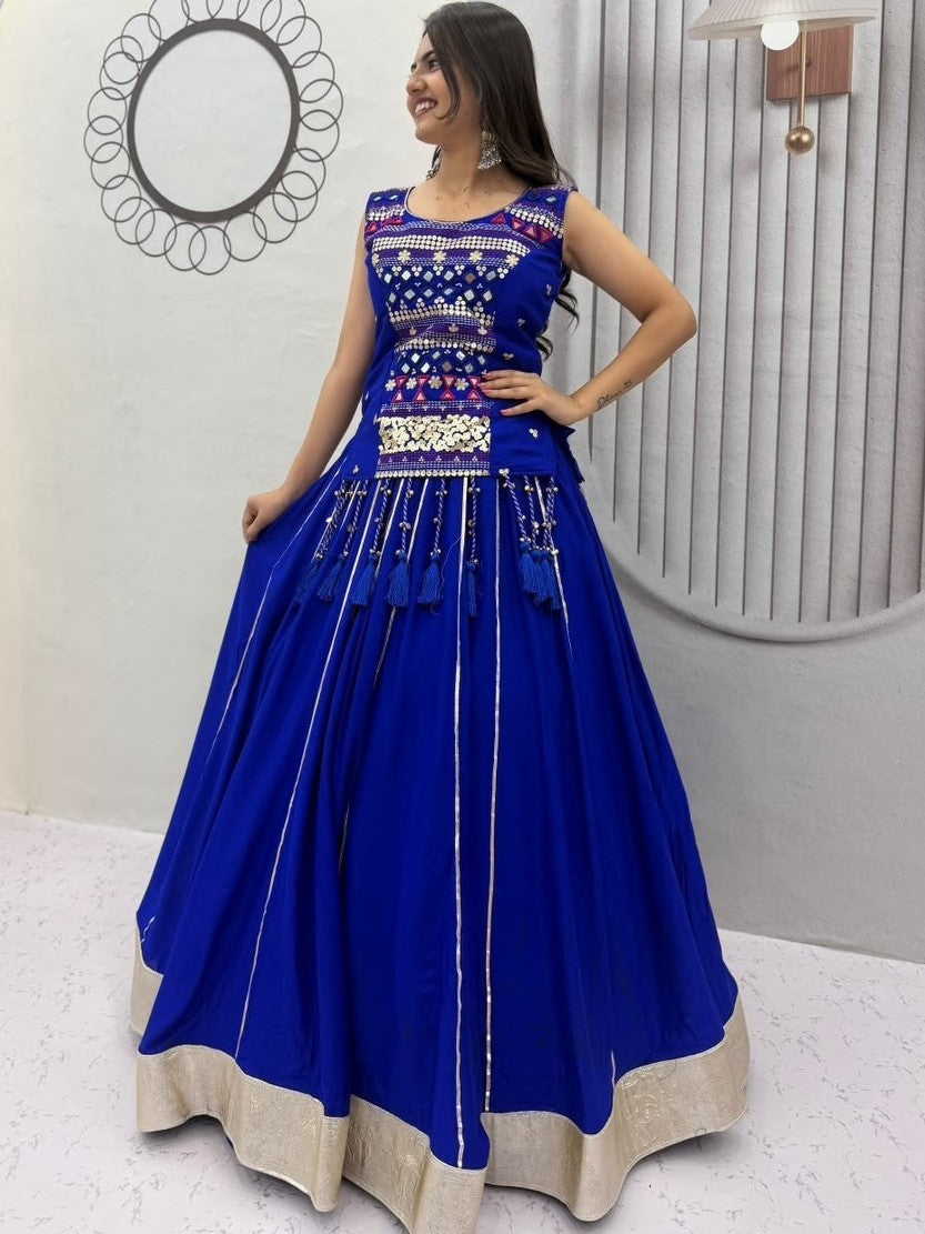 Pure Cotton Navratri Lehenga With Fency Blouse