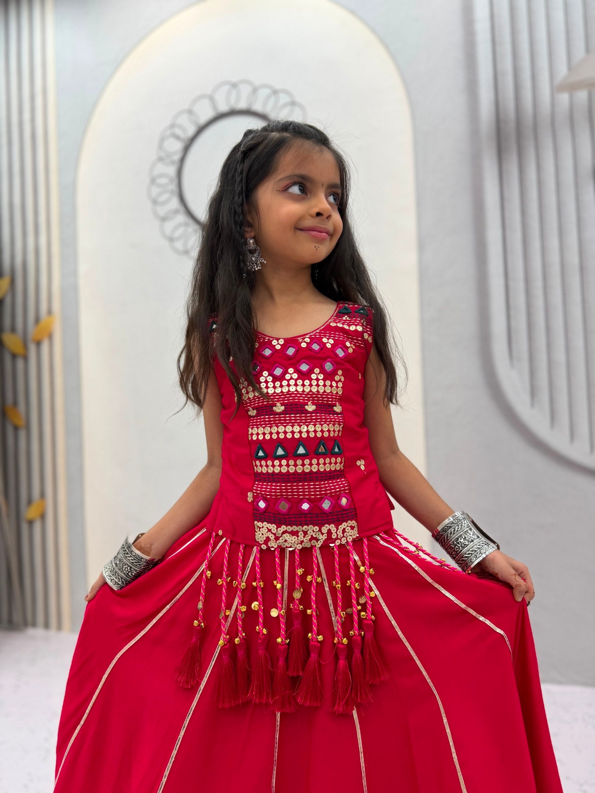 Pure Cotton Navratri Lehenga With Fency Blouse