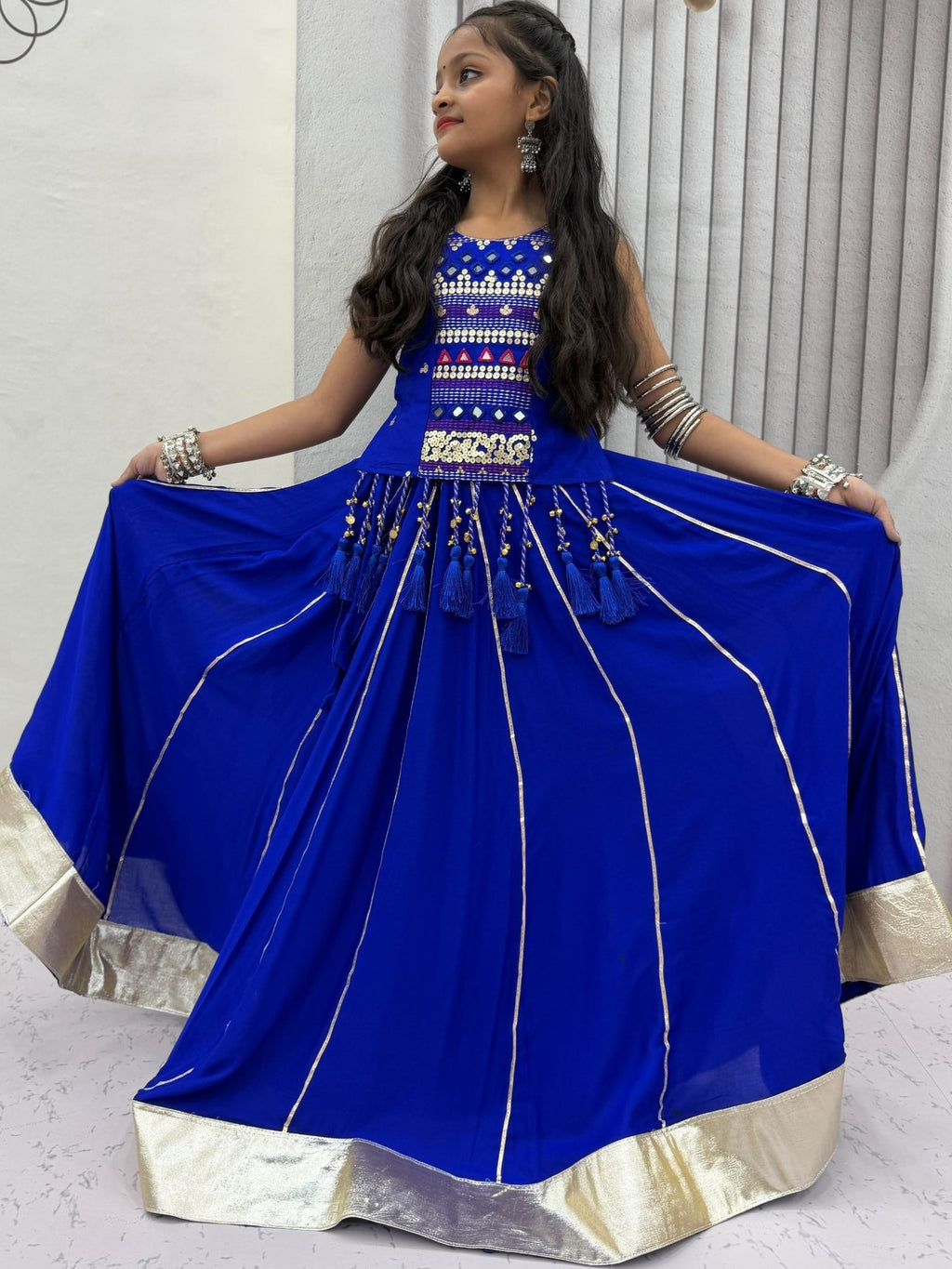 Pure Cotton Navratri Lehenga With Fency Blouse