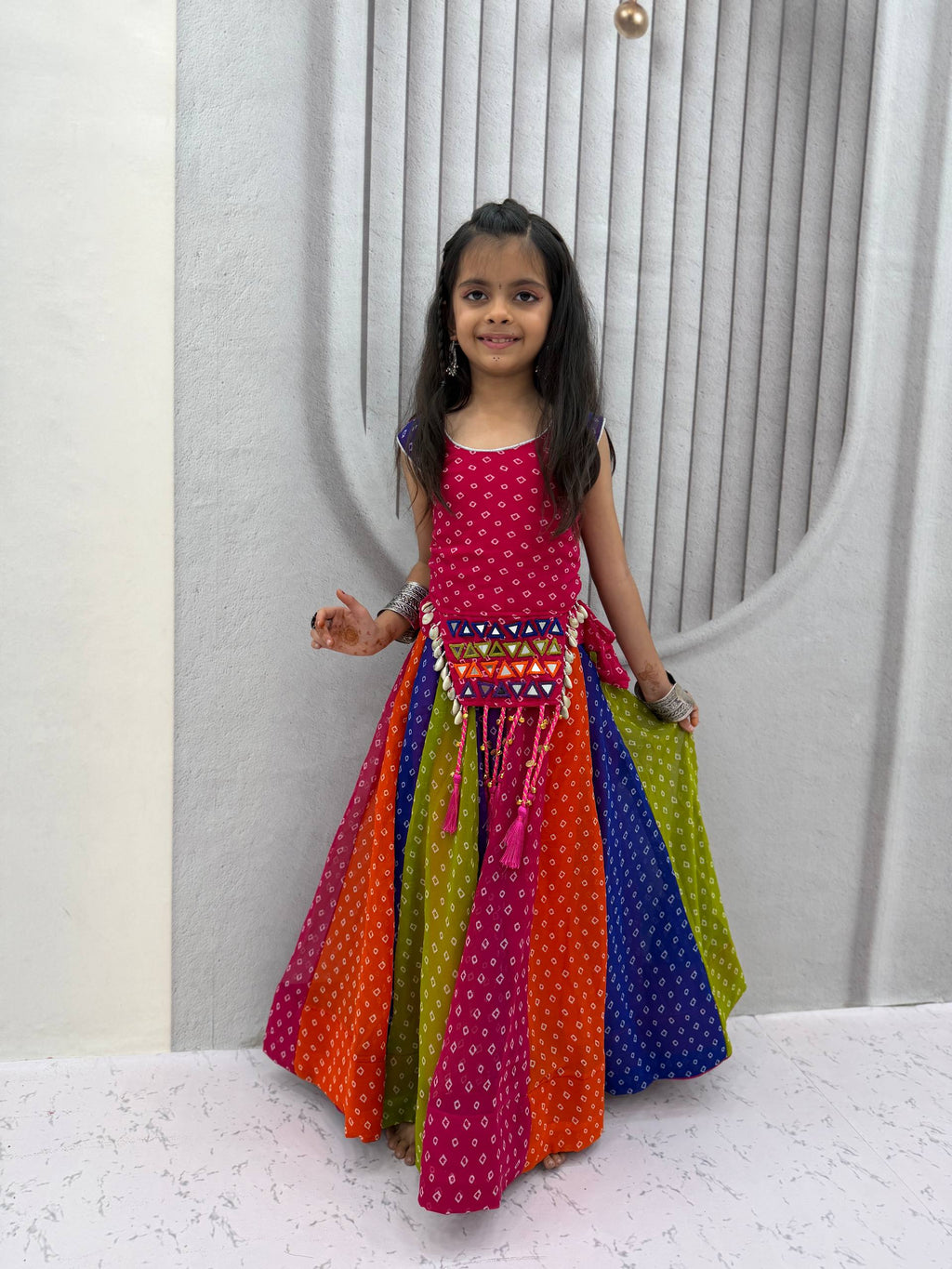 Pure Georgette Kids Navratri Lehenga With Blouse