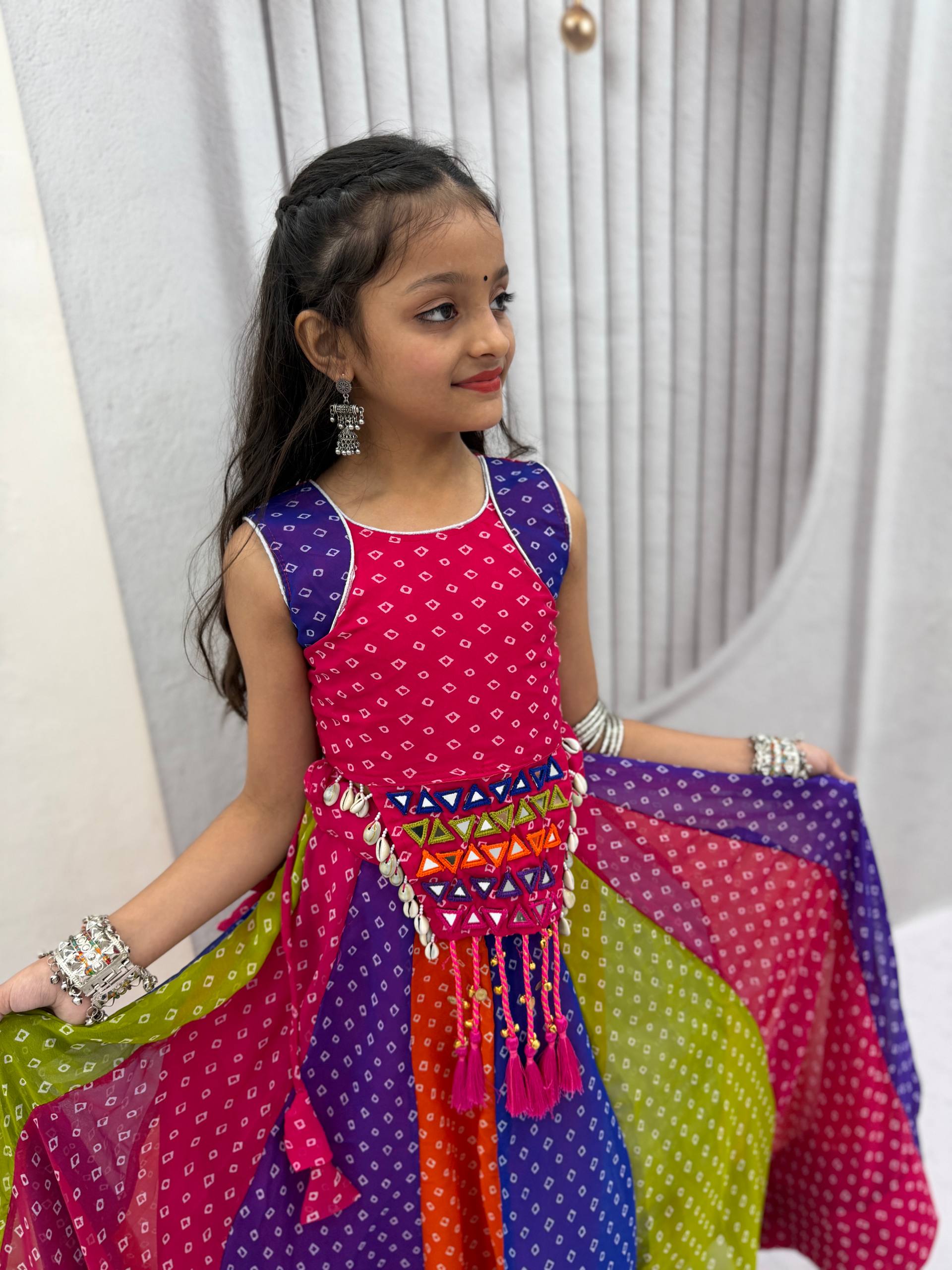 Pure Georgette Kids Navratri Lehenga With Blouse