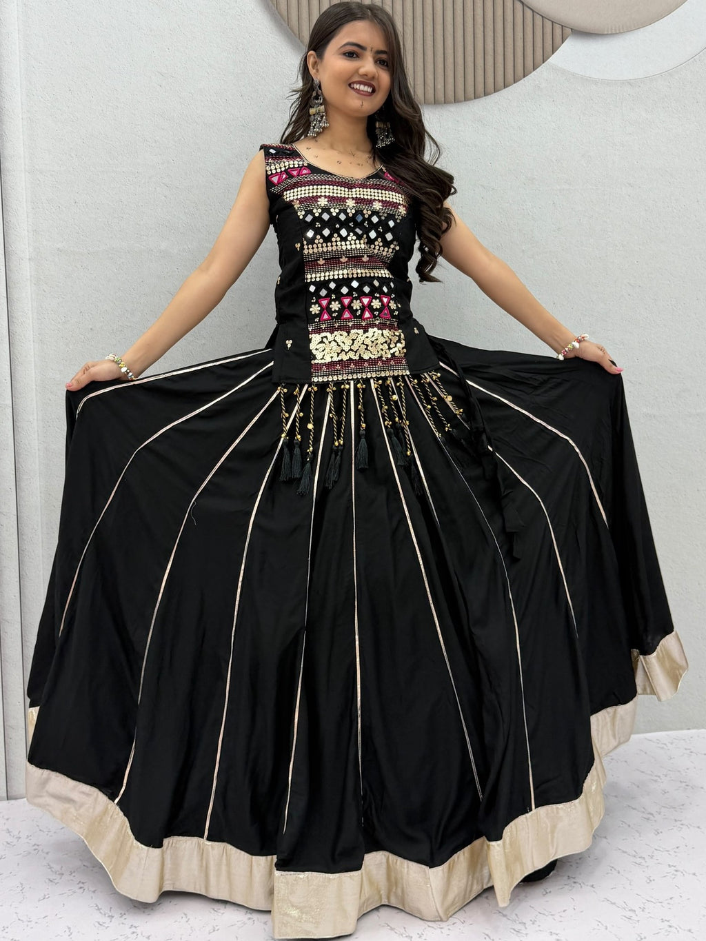 Pure Cotton Navratri Lehenga With Fency Blouse