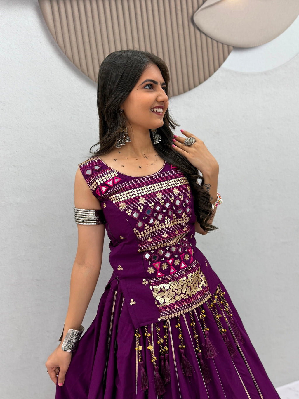 Pure Cotton Navratri Lehenga With Fency Blouse