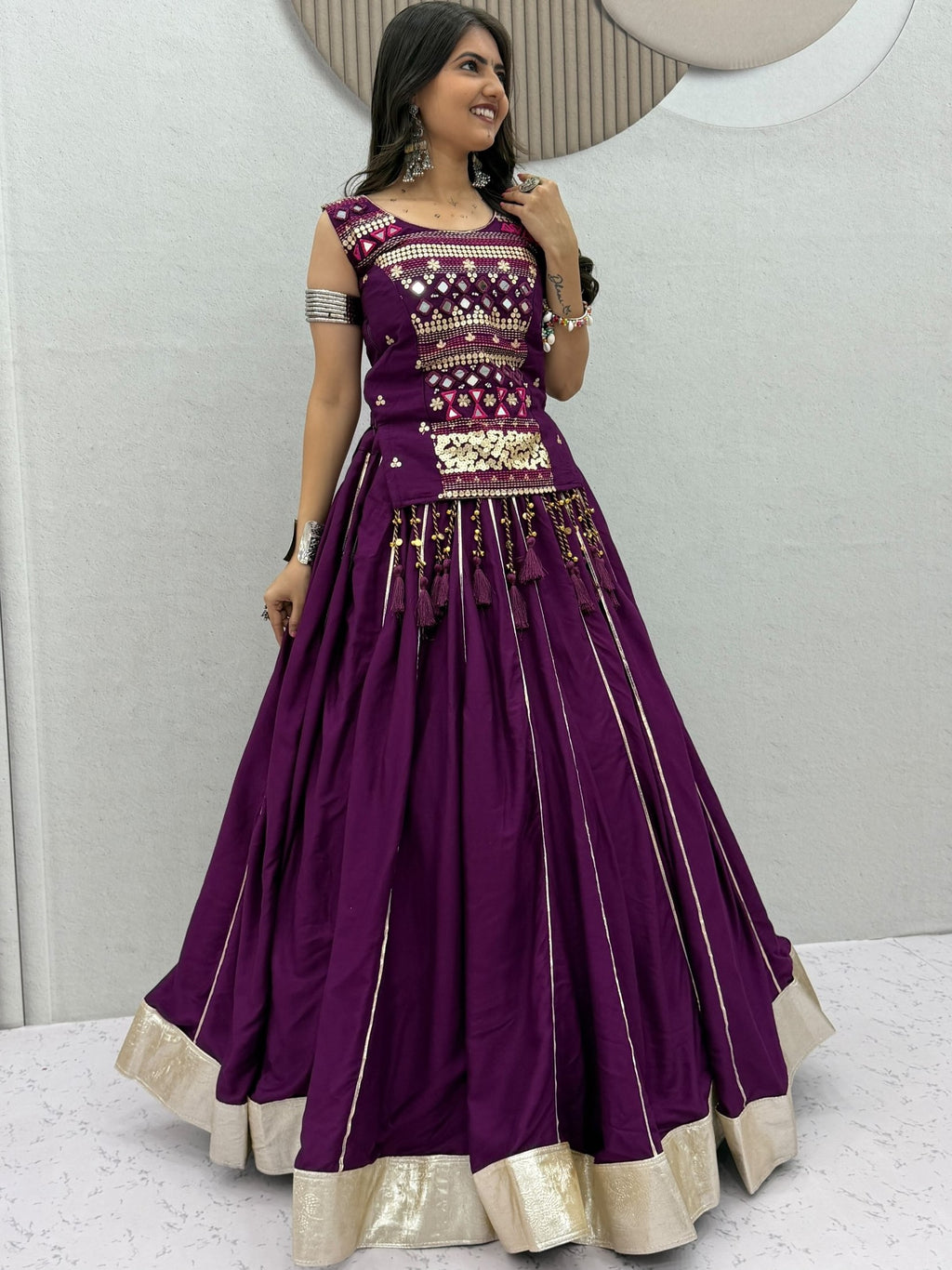 Pure Cotton Navratri Lehenga With Fency Blouse