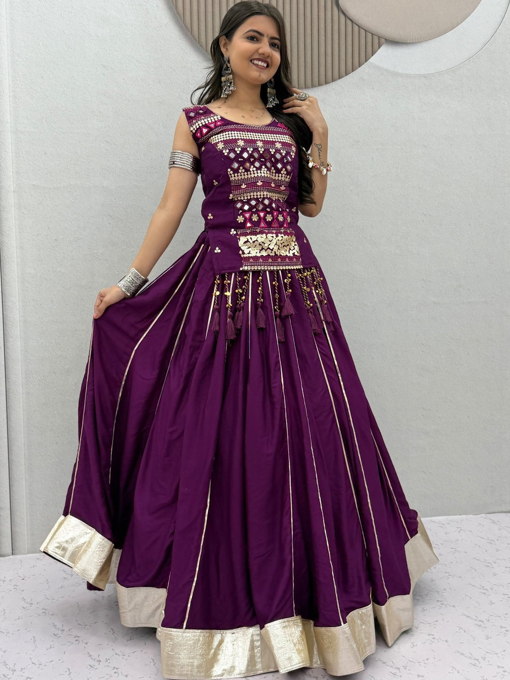 Pure Cotton Navratri Lehenga With Fency Blouse