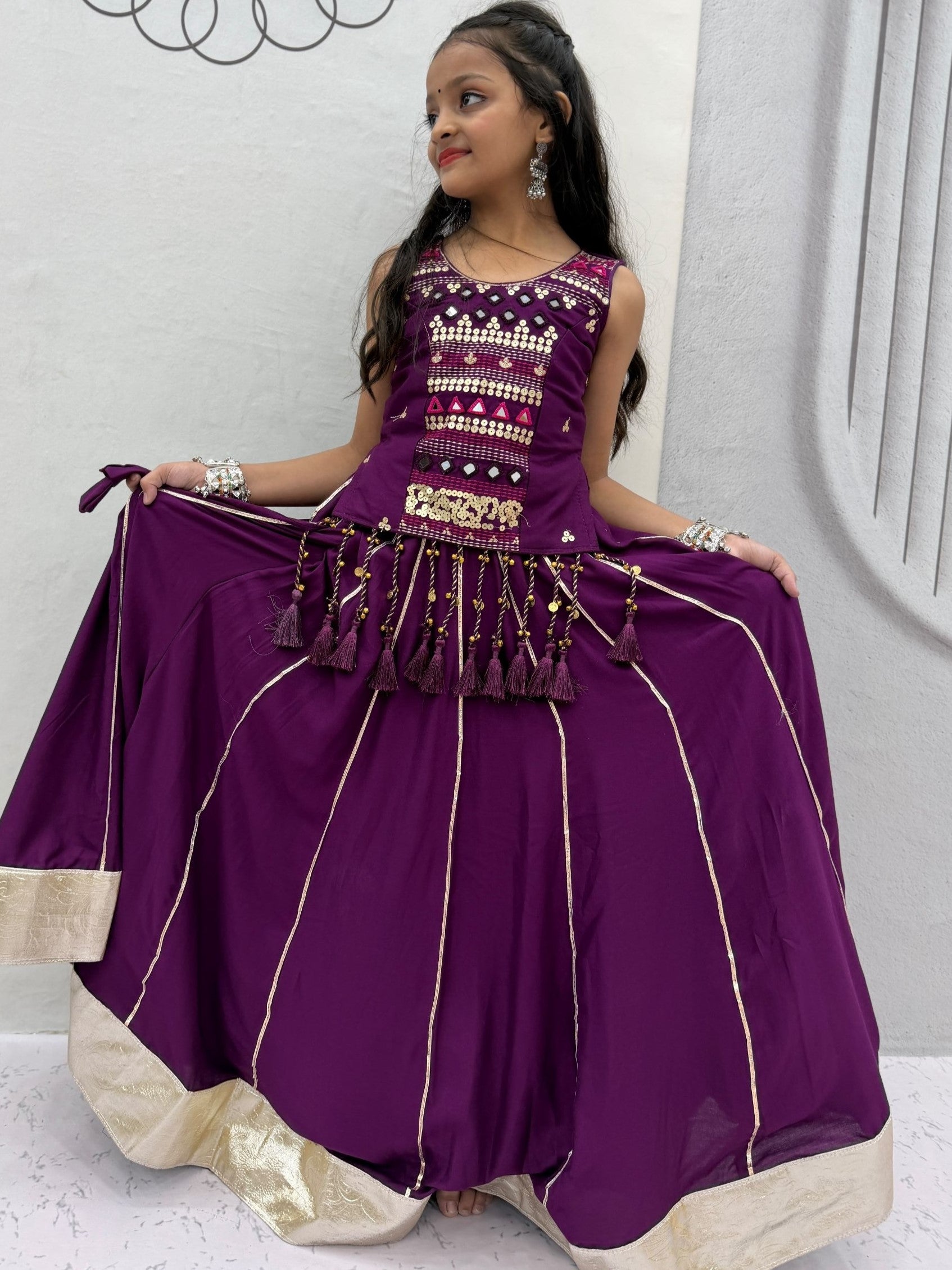 Pure Cotton Navratri Lehenga With Fency Blouse