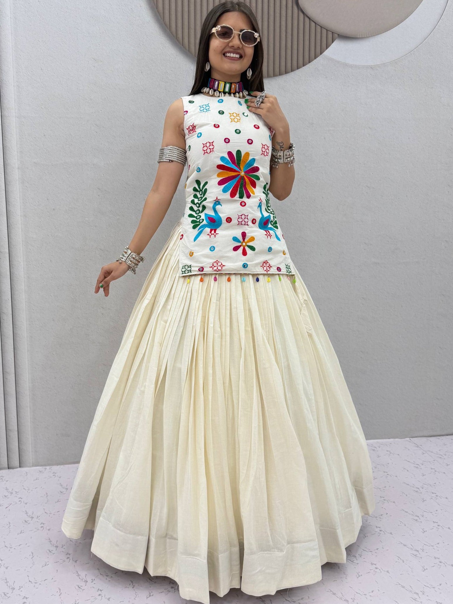 Khadi Cotton Navratri Lehenga With Blouse