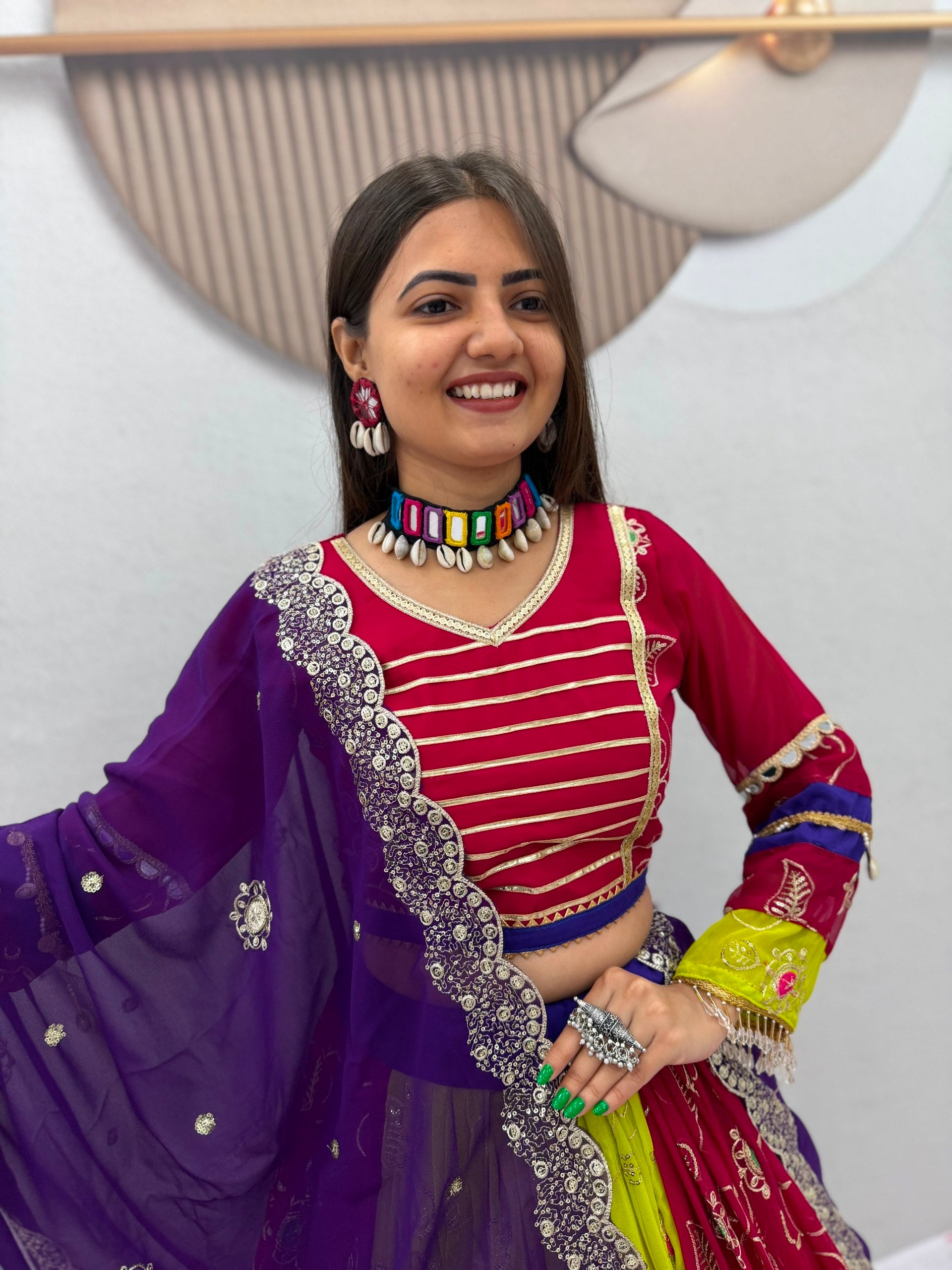 Fox Georgette Navratri Lehenga With Dupatta